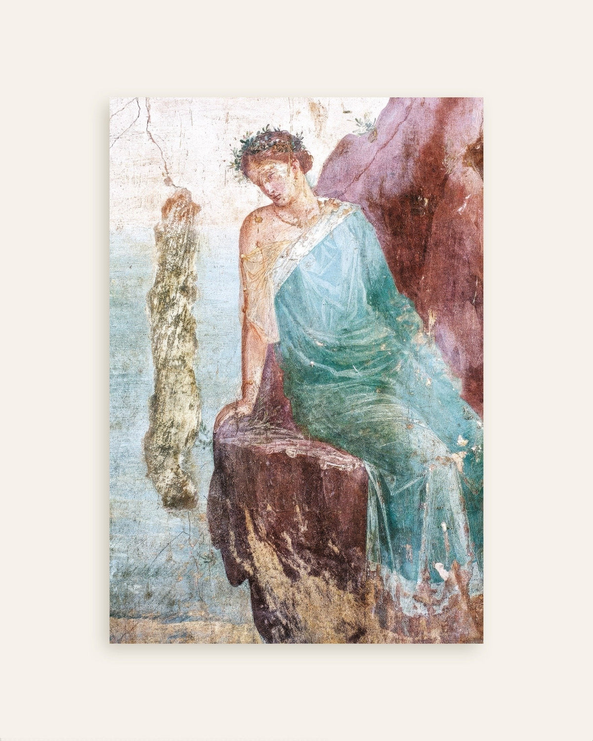 Juliste Pompejin Ikaroksen putoaminen -freskon yksityiskohdasta