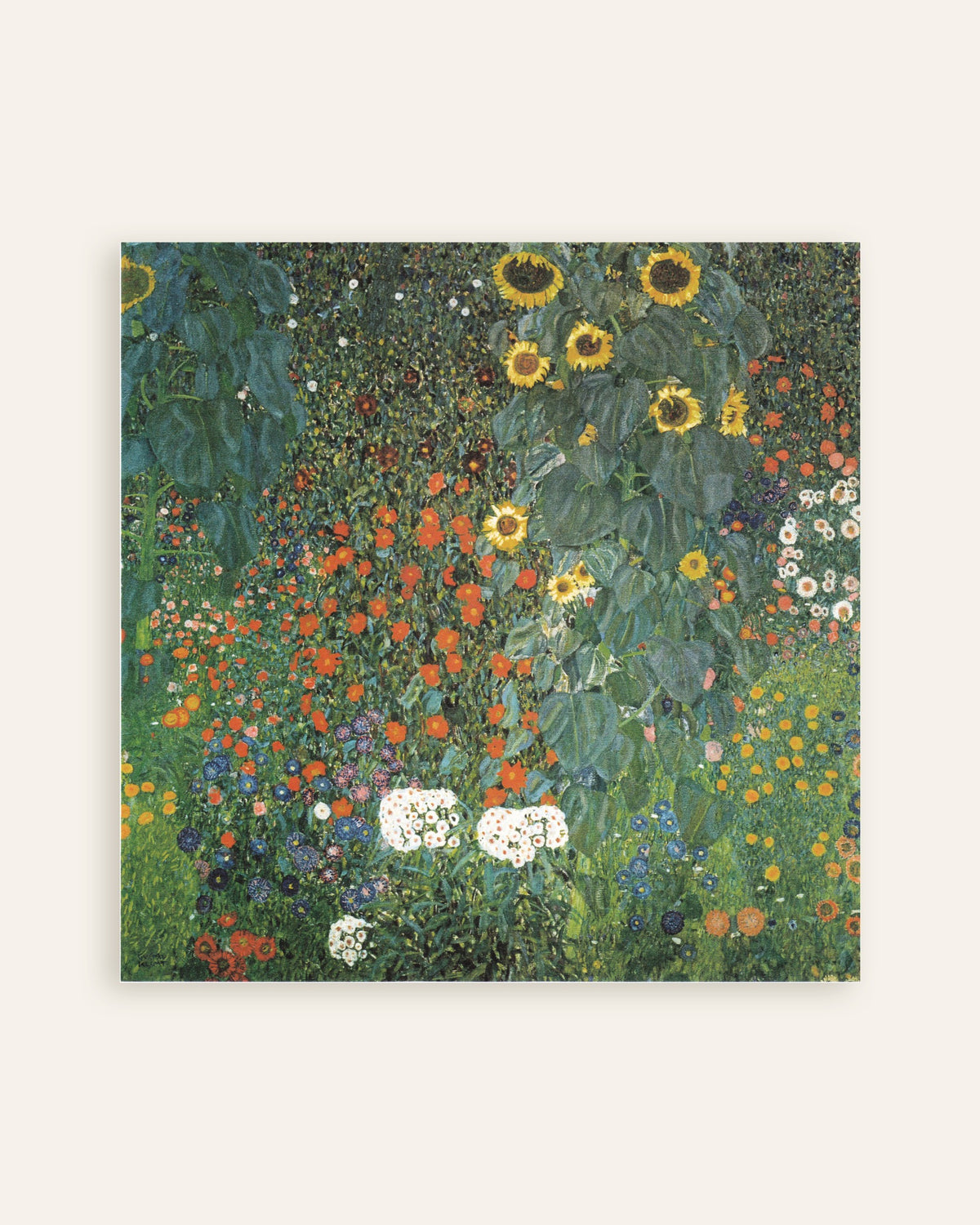 Gustav Klimtin Maalaispuutarha ja auringonkukat (1907) -juliste, pienoiskuva