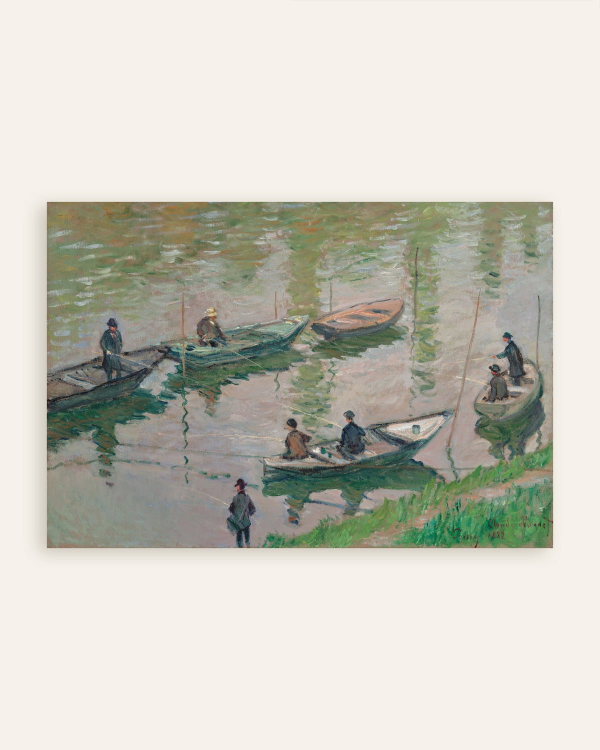 Claude Monet’n Kalastajia Seinellä Poissyssa (1882) -juliste, pienoiskuva