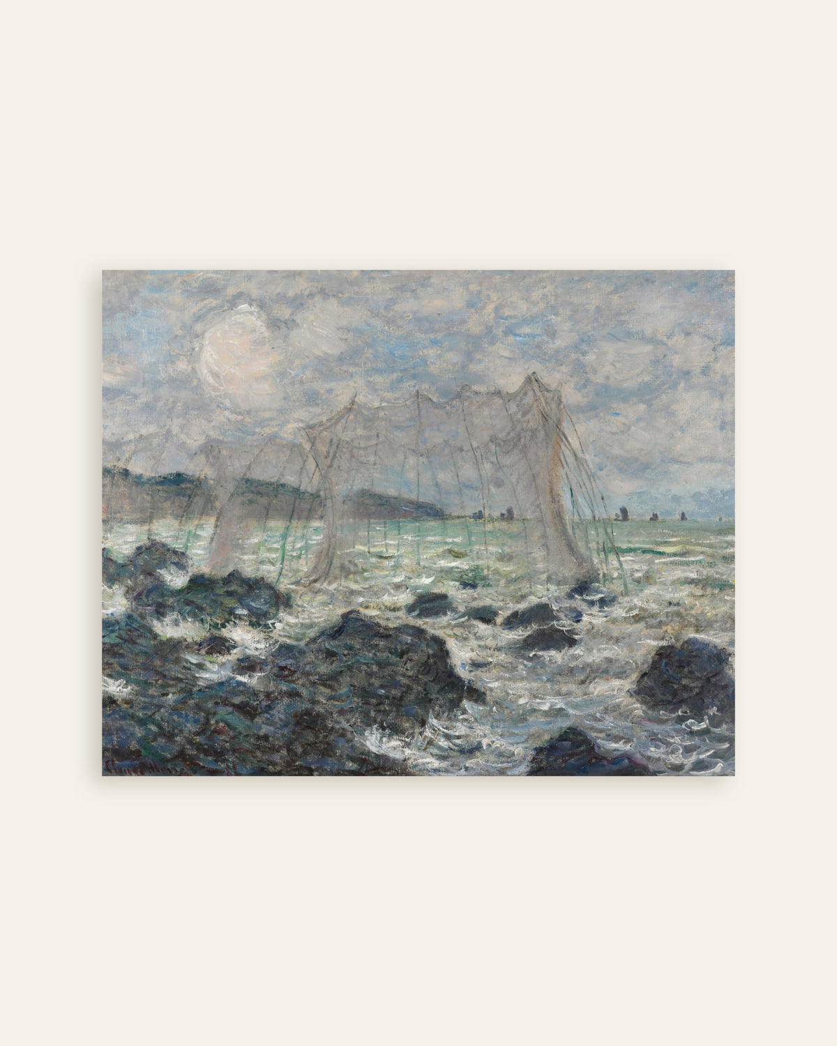 Claude Monet’n Kalaverkkoja Pourvillessa (1882) -juliste, pienoiskuva