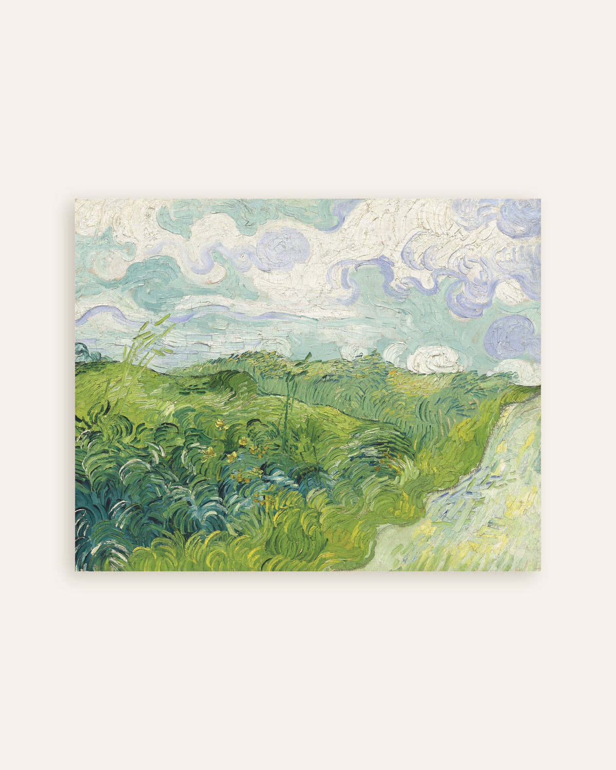 Vincent van Goghin juliste Vihreät vehnäpellot, Auvers (1890), pikkukuva