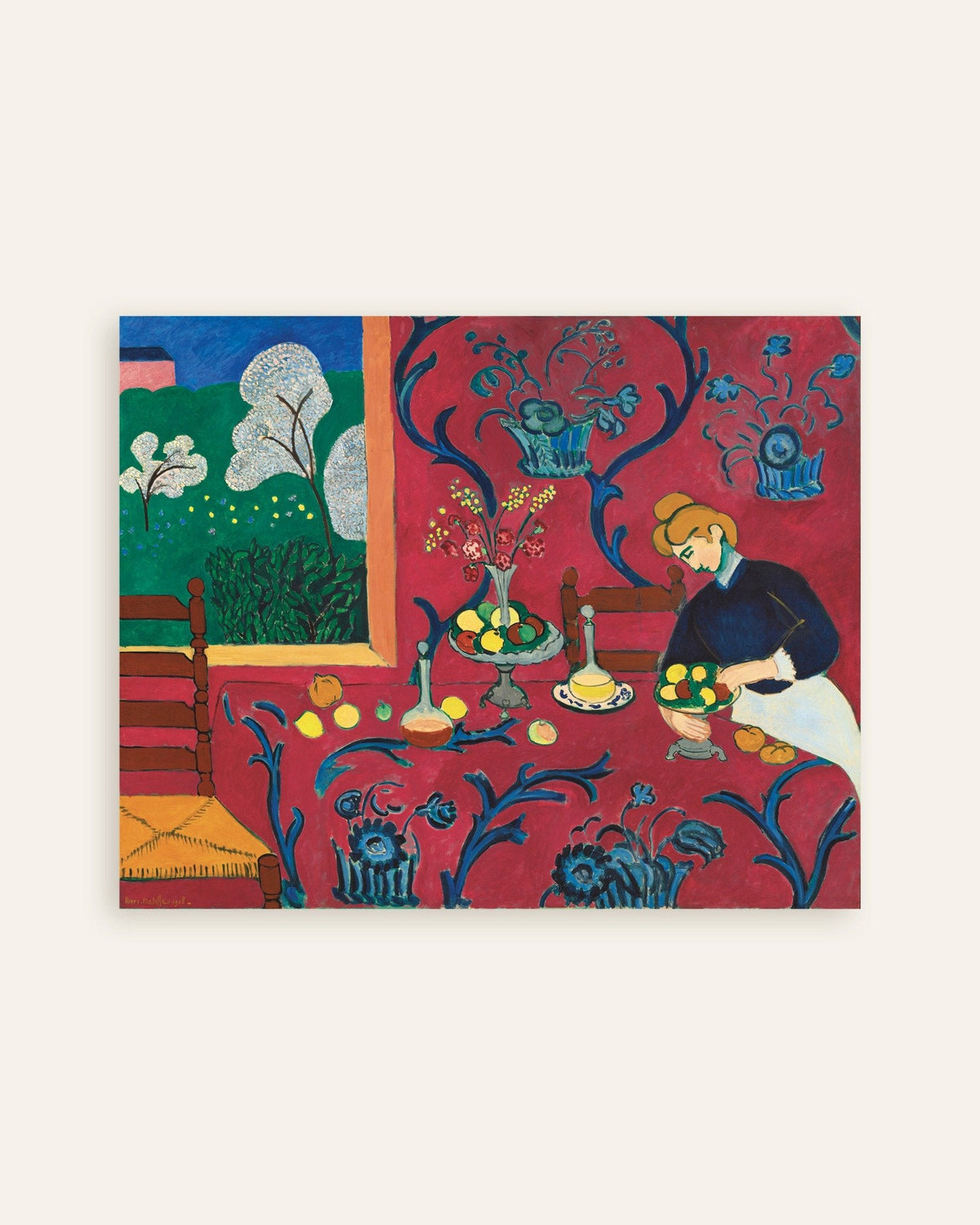 Juliste teoksesta Punainen harmonia (1908), Henri Matisse, pikkukuva