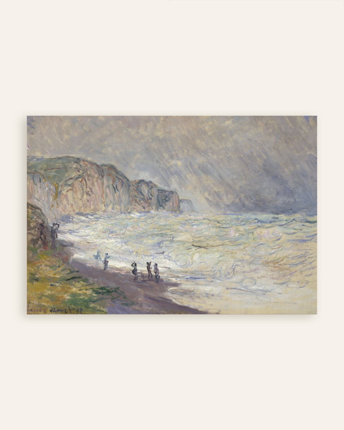 Claude Monet’n Myrskyävä meri Pourvillessa (1897) -juliste, pienoiskuva