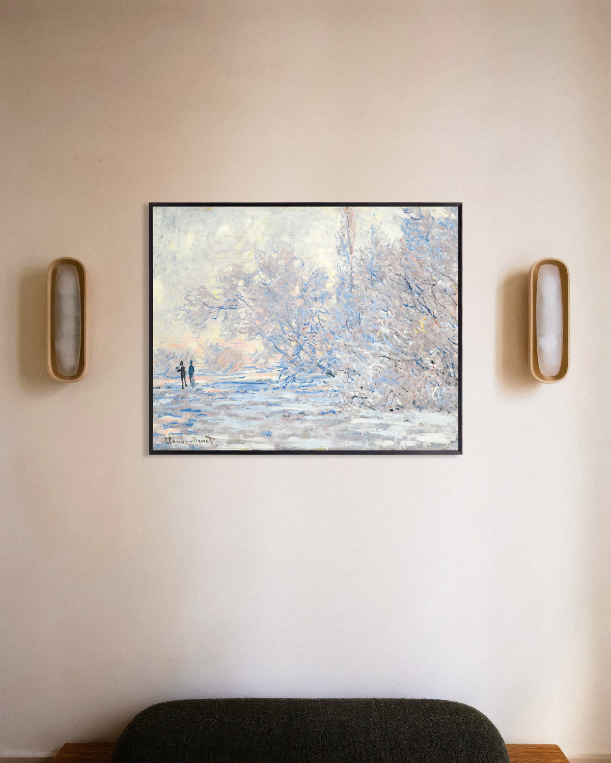 Claude Monet’n Huurre Givernyssä (1885) -juliste metallikehyksessä