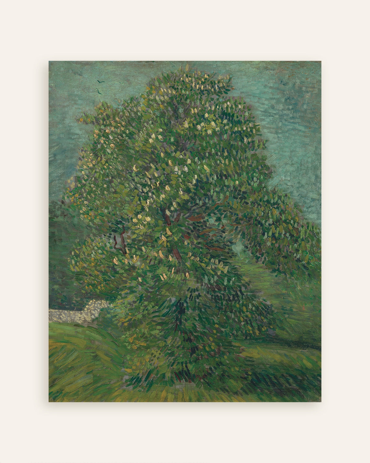 Vincent van Goghin Kukassa oleva hevoskastanja (1887) -julisteen pikkukuva