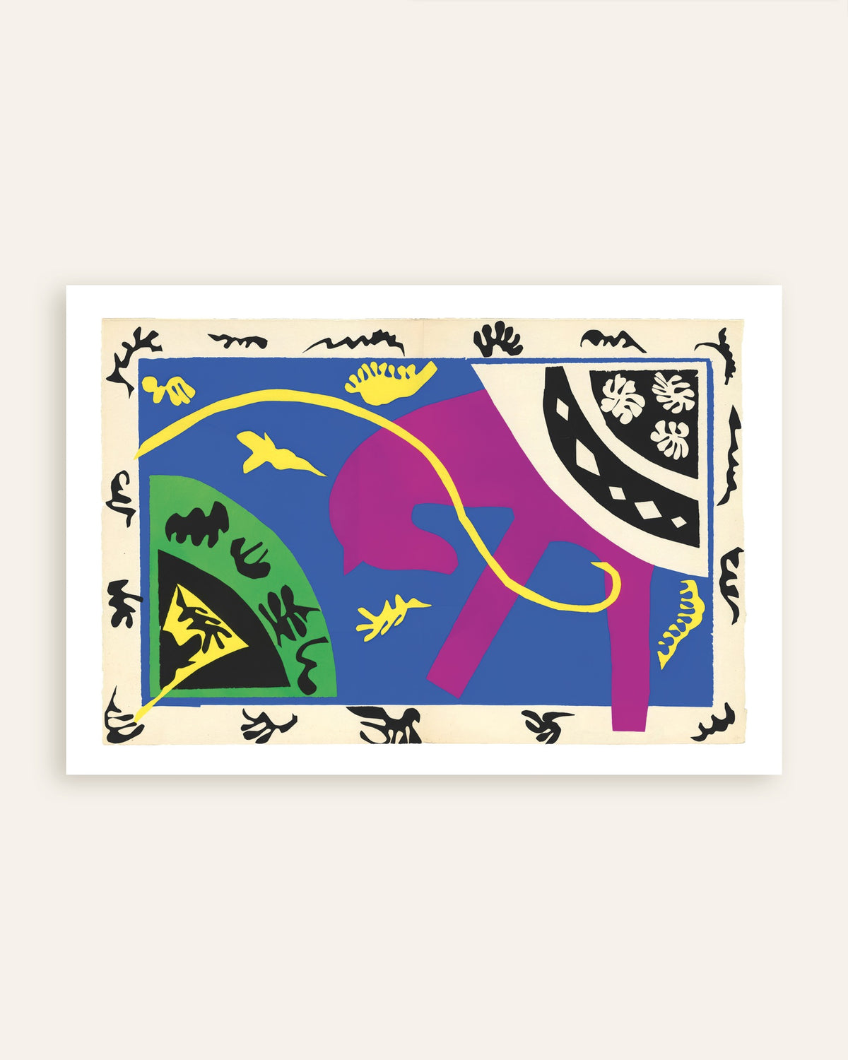 Juliste teoksesta Hevonen, ratsastaja ja klovni (Jazz, 1947), Henri Matisse, pikkukuva