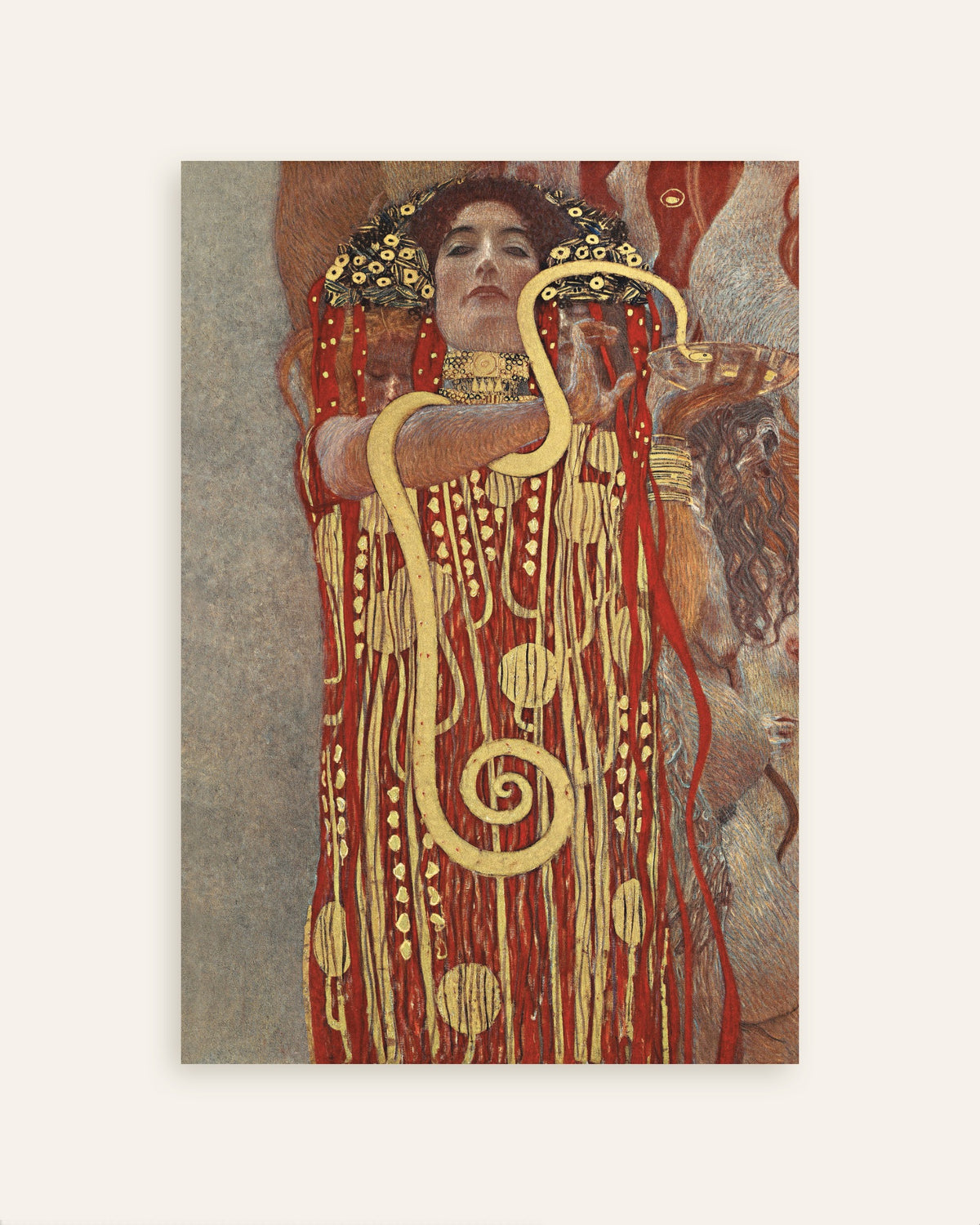 Gustav Klimtin Hygieia, yksityiskohta Lääketieteestä (1907) -juliste, pienoiskuva