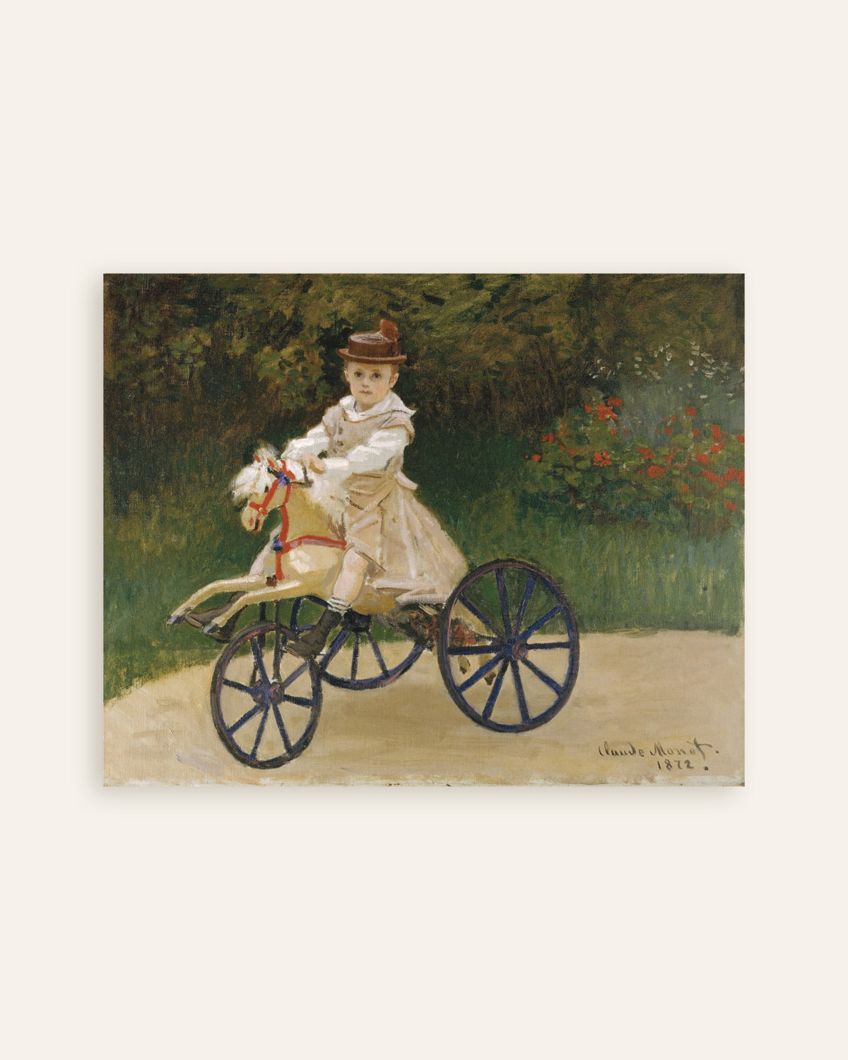Claude Monet’n Jean Monet keppihevosellaan (1872) -juliste, pienoiskuva