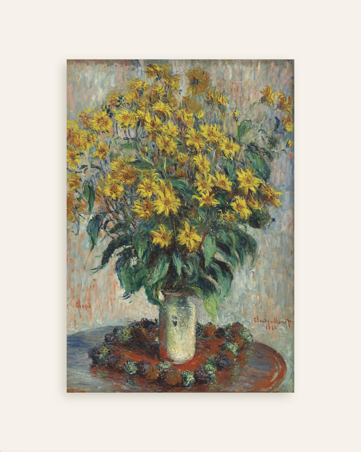 Claude Monet’n Maa-artisokan kukat (1880) -juliste, pienoiskuva