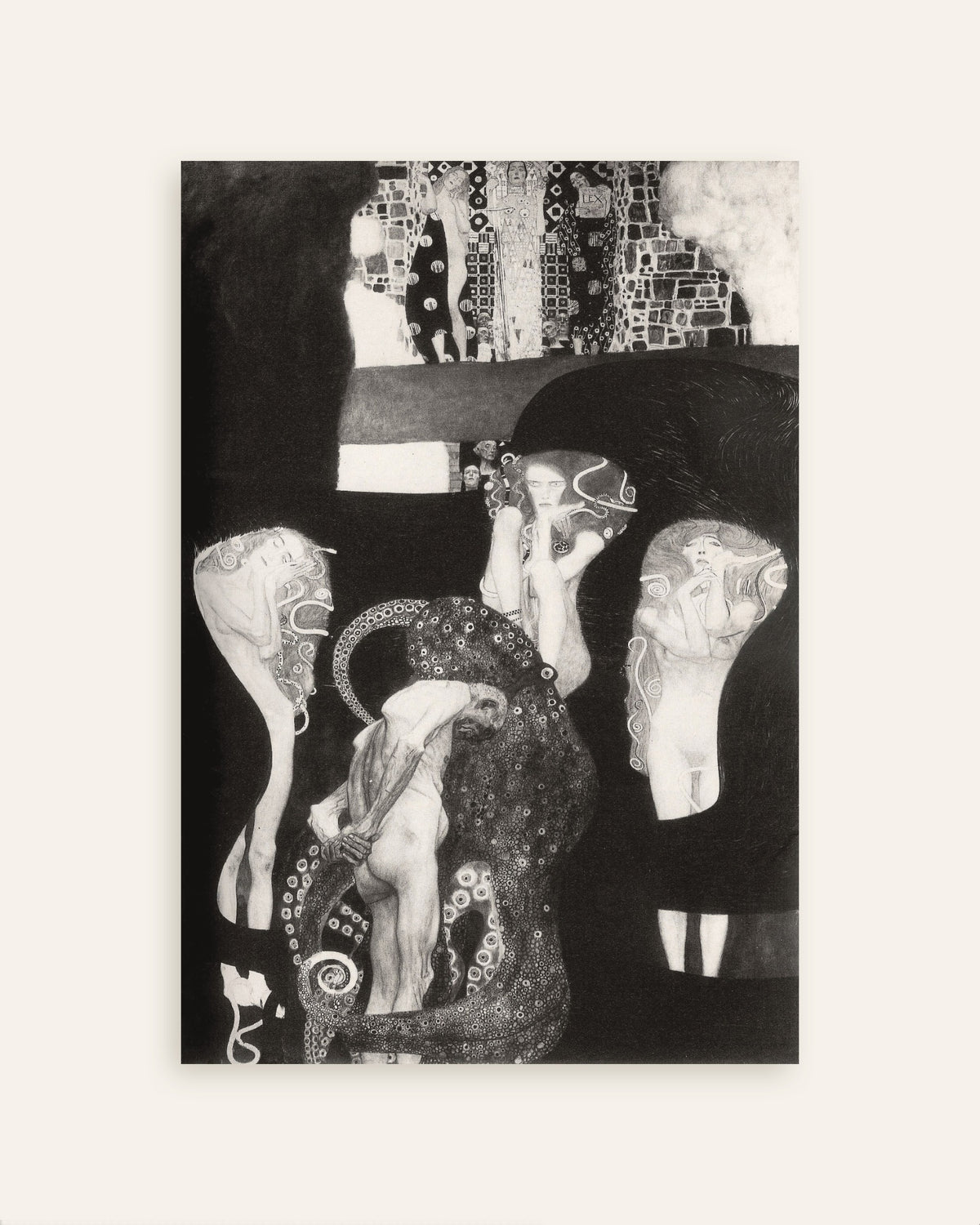 Gustav Klimtin Oikeustiede (1907) -juliste, pienoiskuva
