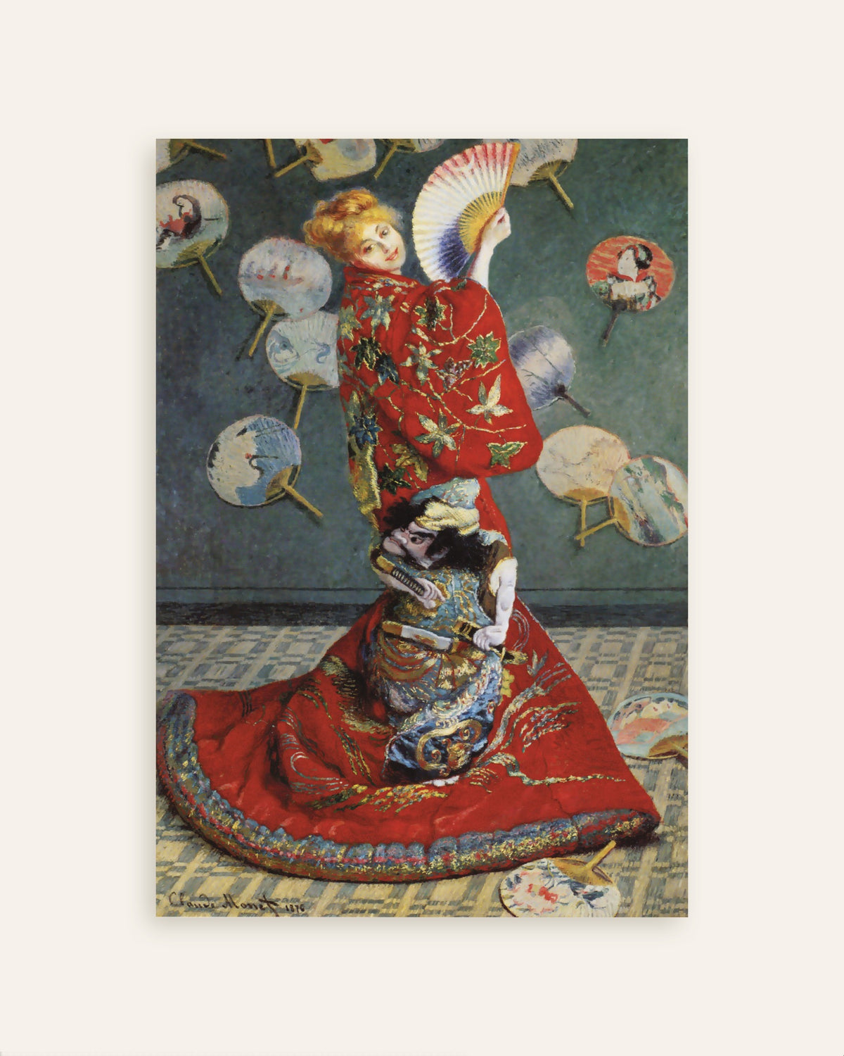 Claude Monet’n La Japonaise, Camille Monet japanilaisessa asussa (1876) -juliste, pienoiskuva