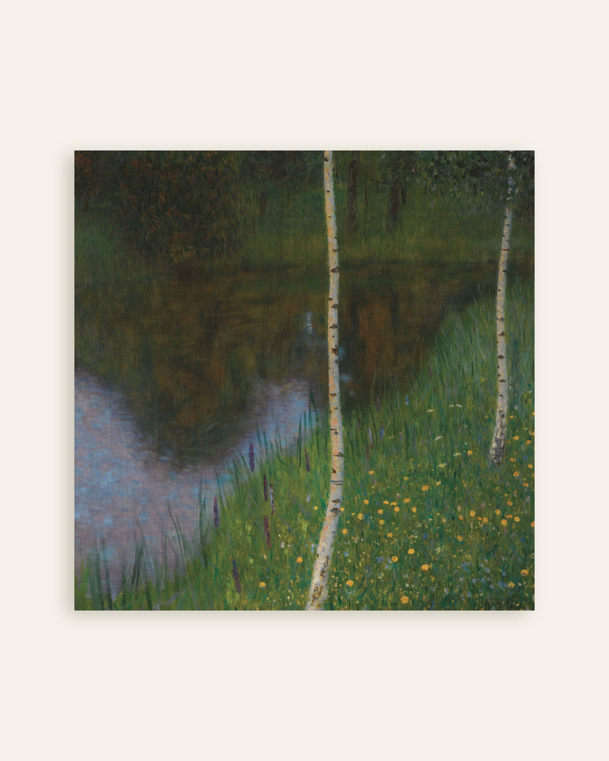 Gustav Klimtin Järvenranta ja koivut (n. 1901) -juliste, pienoiskuva