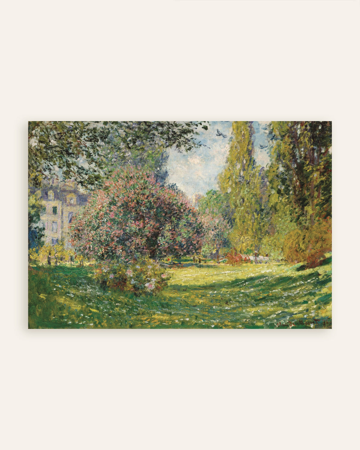 Claude Monet’n Maisema, Parc Monceau (1876) -juliste, pienoiskuva