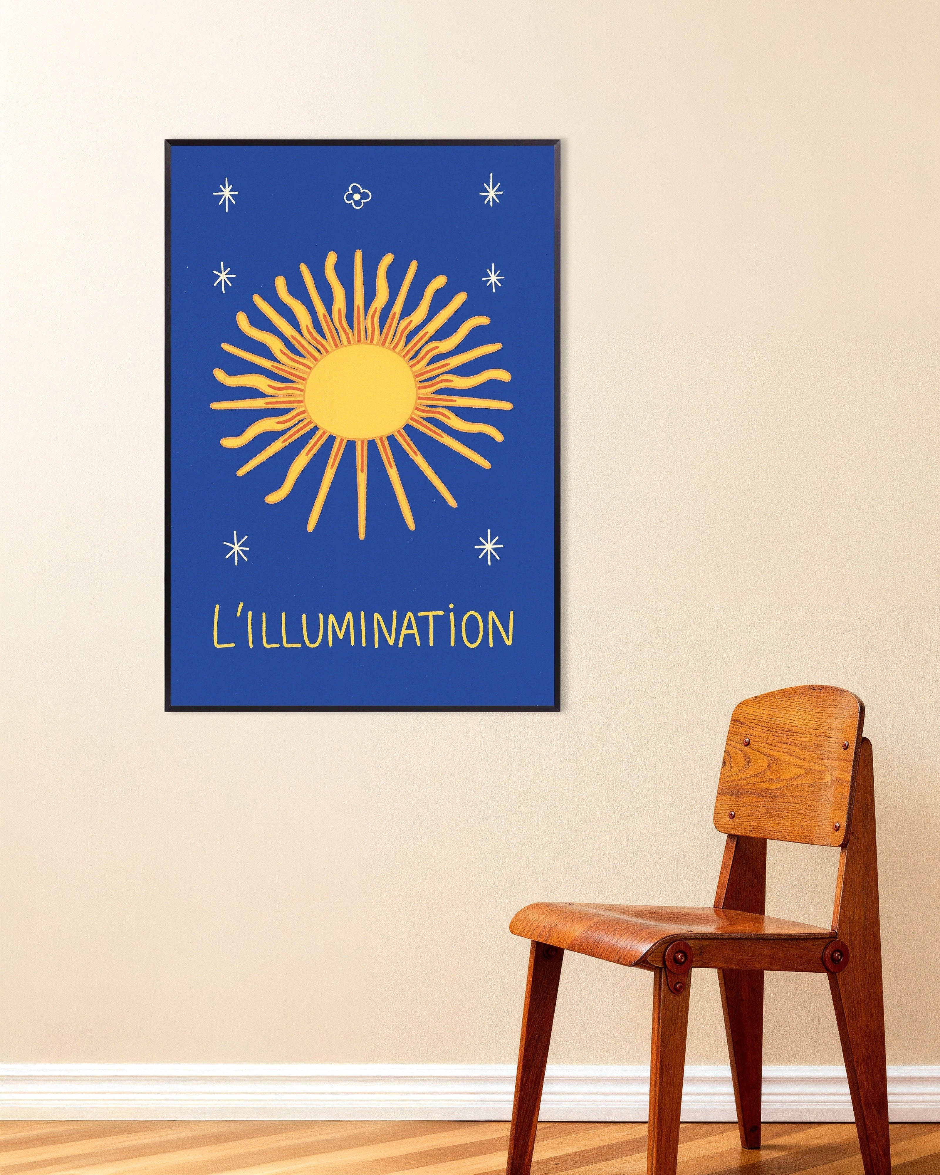 Poster of L’Illumination - Sun Poster, with metal frame