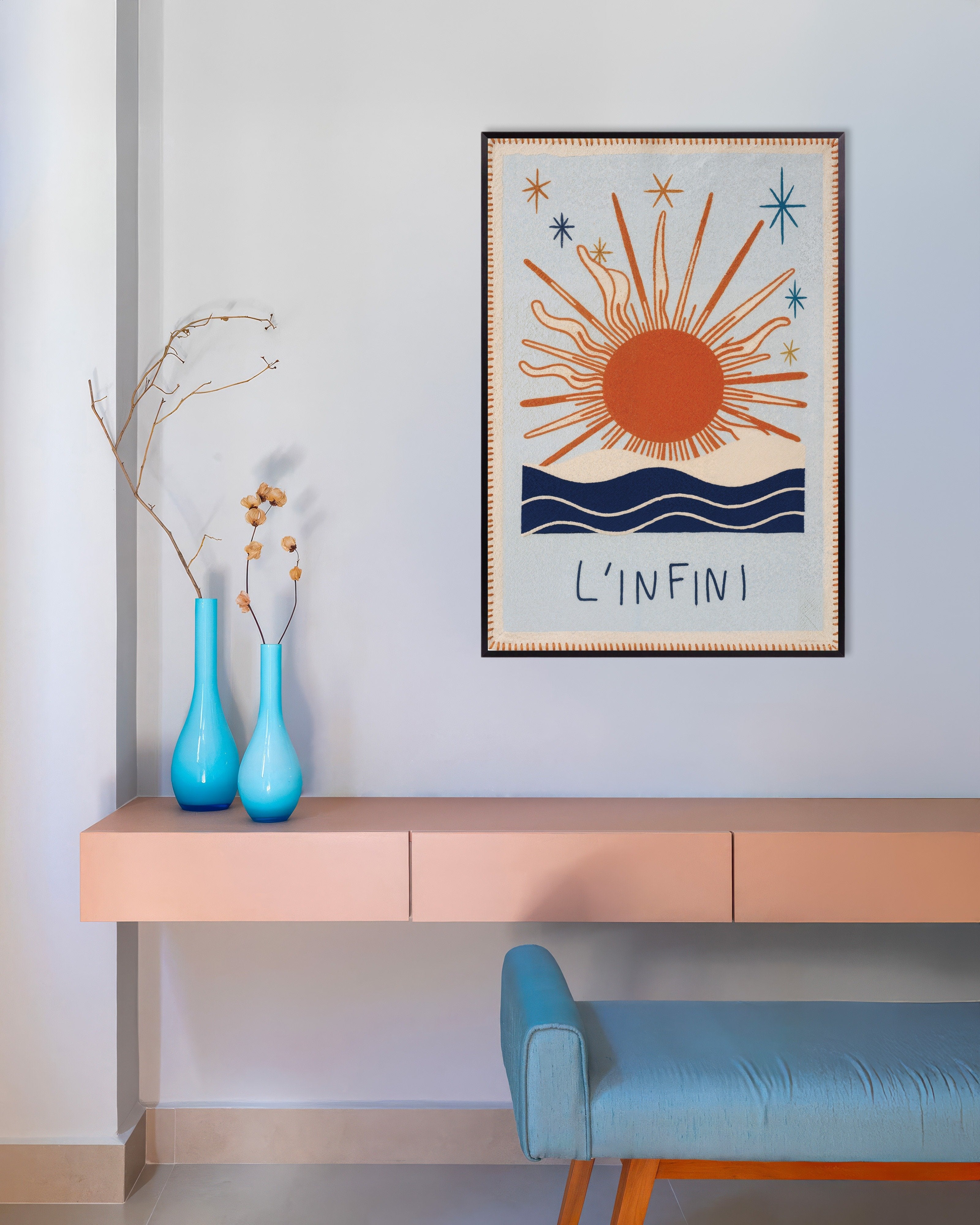 Poster of L'Infini - Sun & Sea Poster, with metal frame