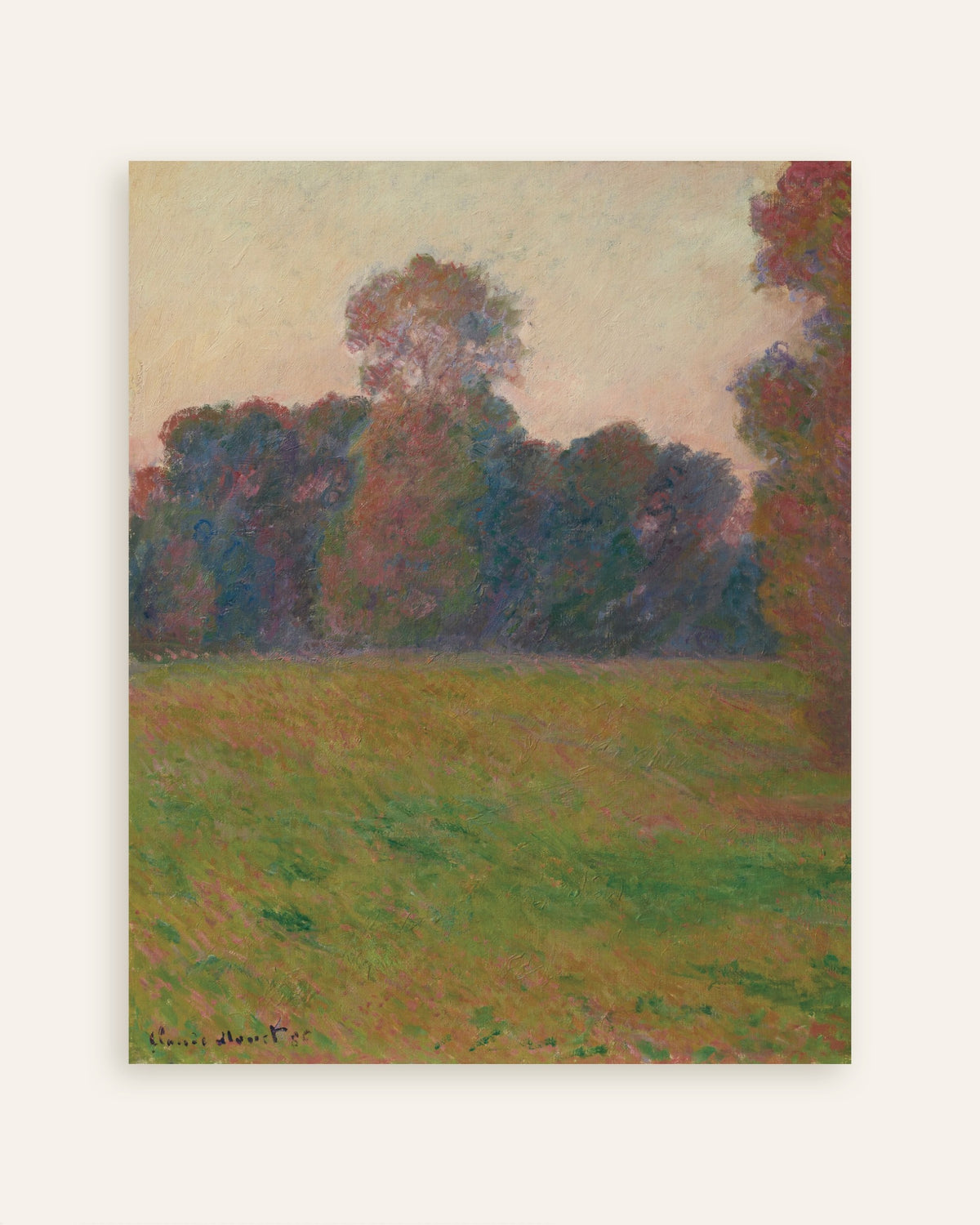 Claude Monet’n Niitty Givernyssä (1886) -juliste, pienoiskuva