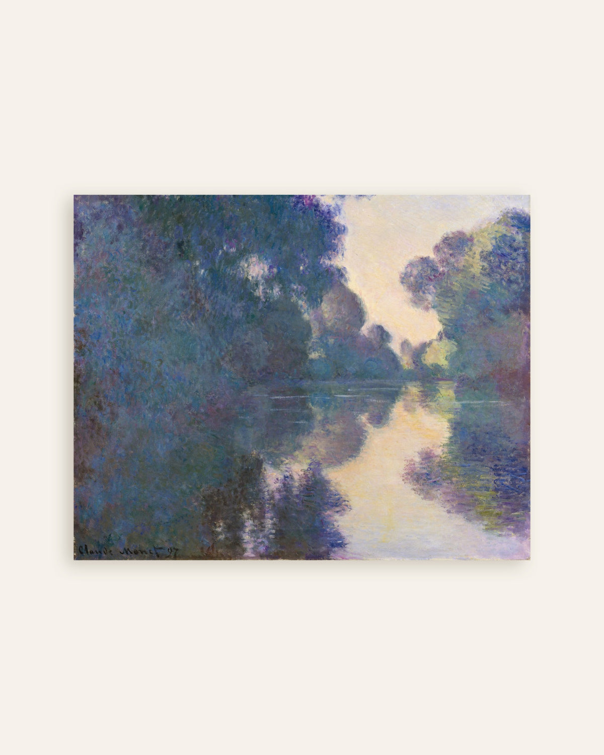 Claude Monet’n Aamu Seinellä Givernyn lähellä (1897) -juliste, pienoiskuva