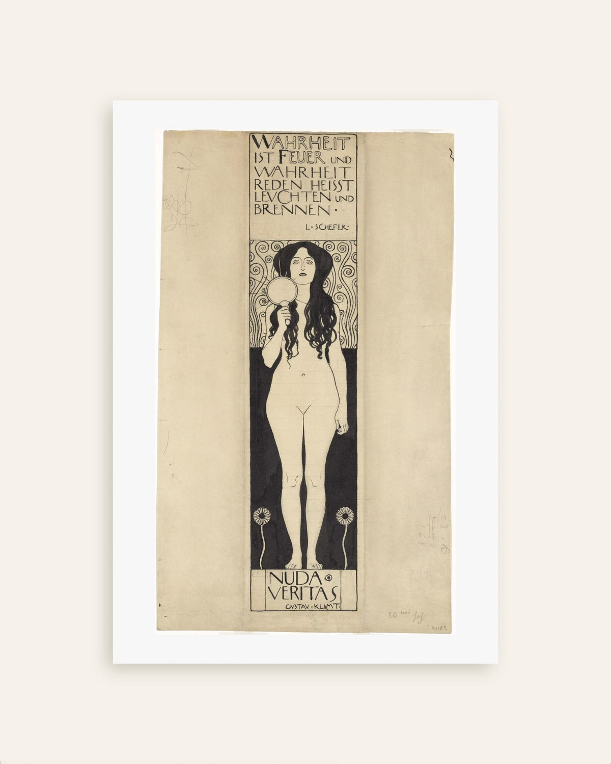 Gustav Klimtin Nuda Veritas (1898) -juliste, pienoiskuva