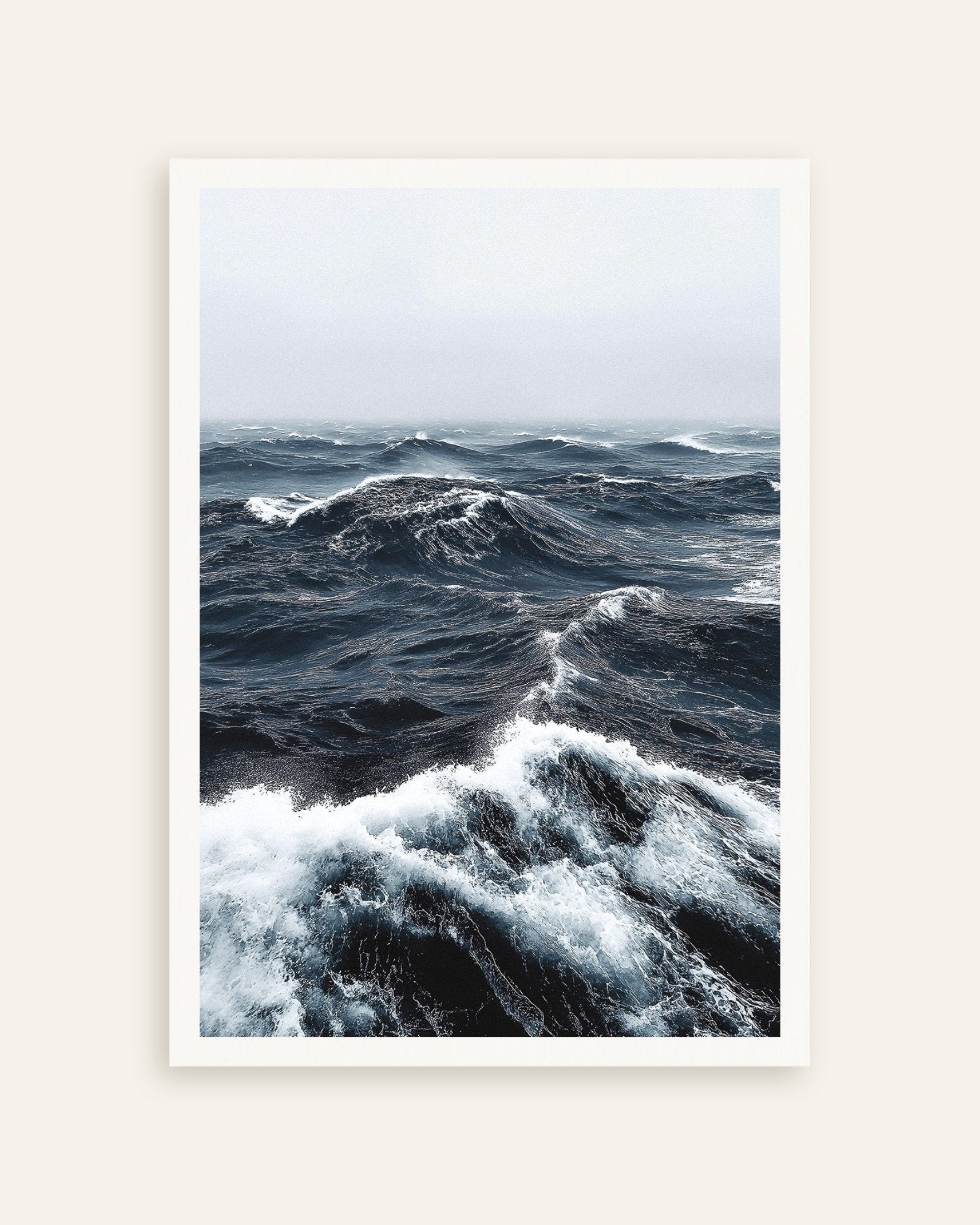 Poster of Ocean waves photography print, thumbnail