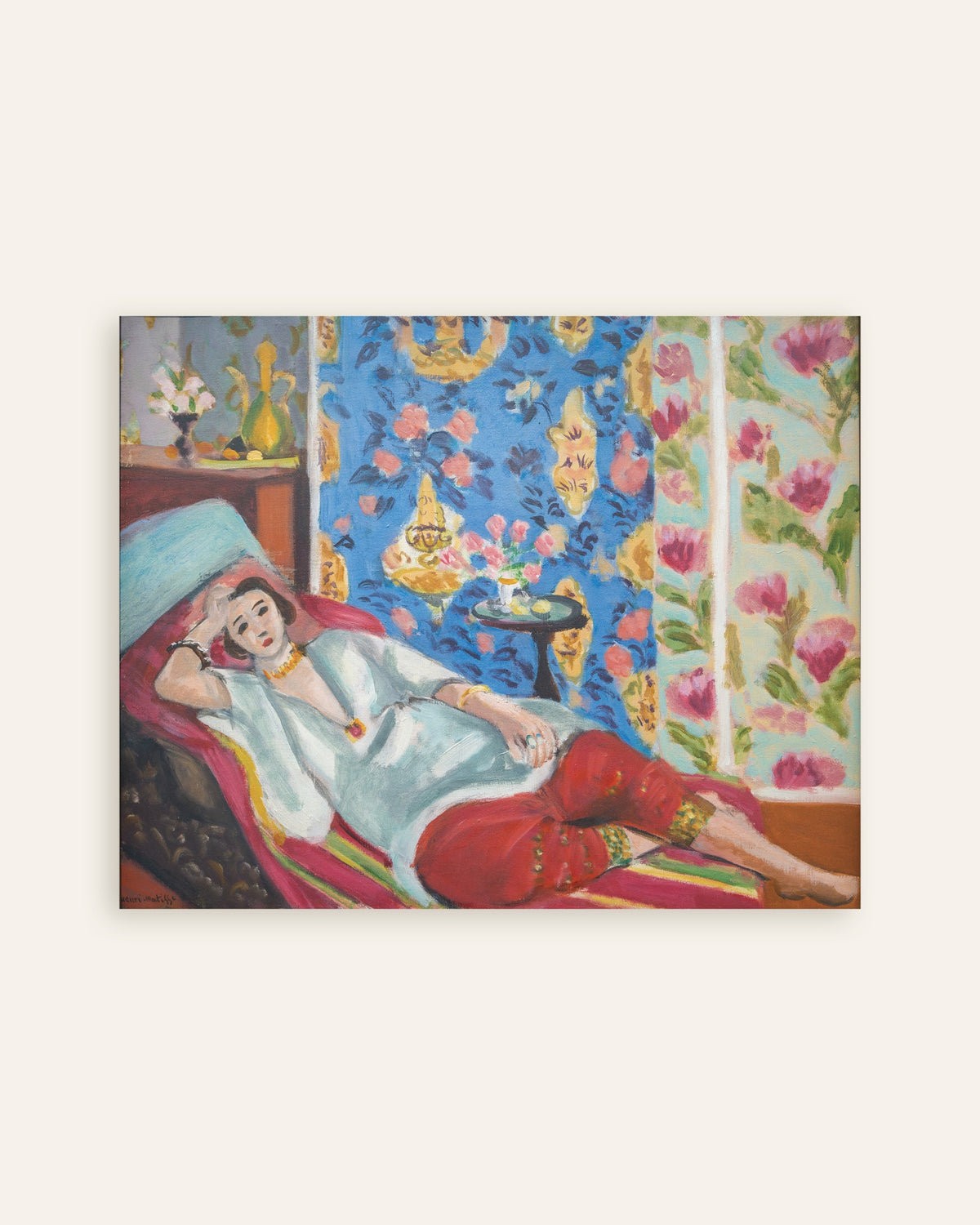 Henri Matissen Odaliski punaisissa housuissa (1924–1925) -juliste, pikkukuva