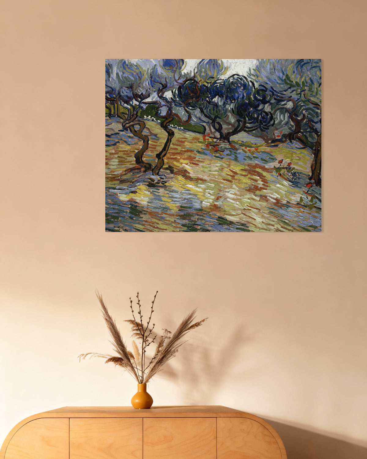 Juliste teoksesta Vincent van Goghin Oliivipuut (1889)
