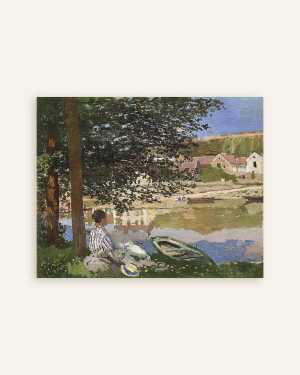 Claude Monet’n Seinen rannalla, Bennecourt (1868) -juliste, pienoiskuva