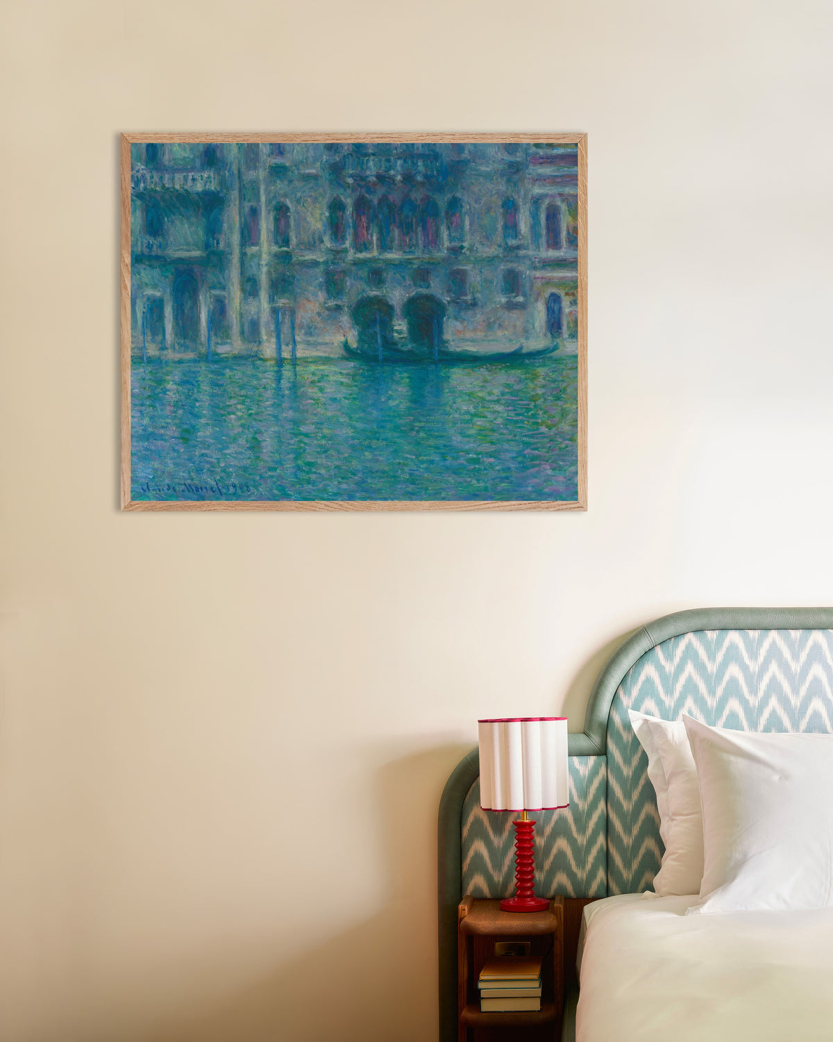 Claude Monet’n Palazzo da Mula, Venetsia (1908) -juliste luonnonvärisessä puukehyksessä