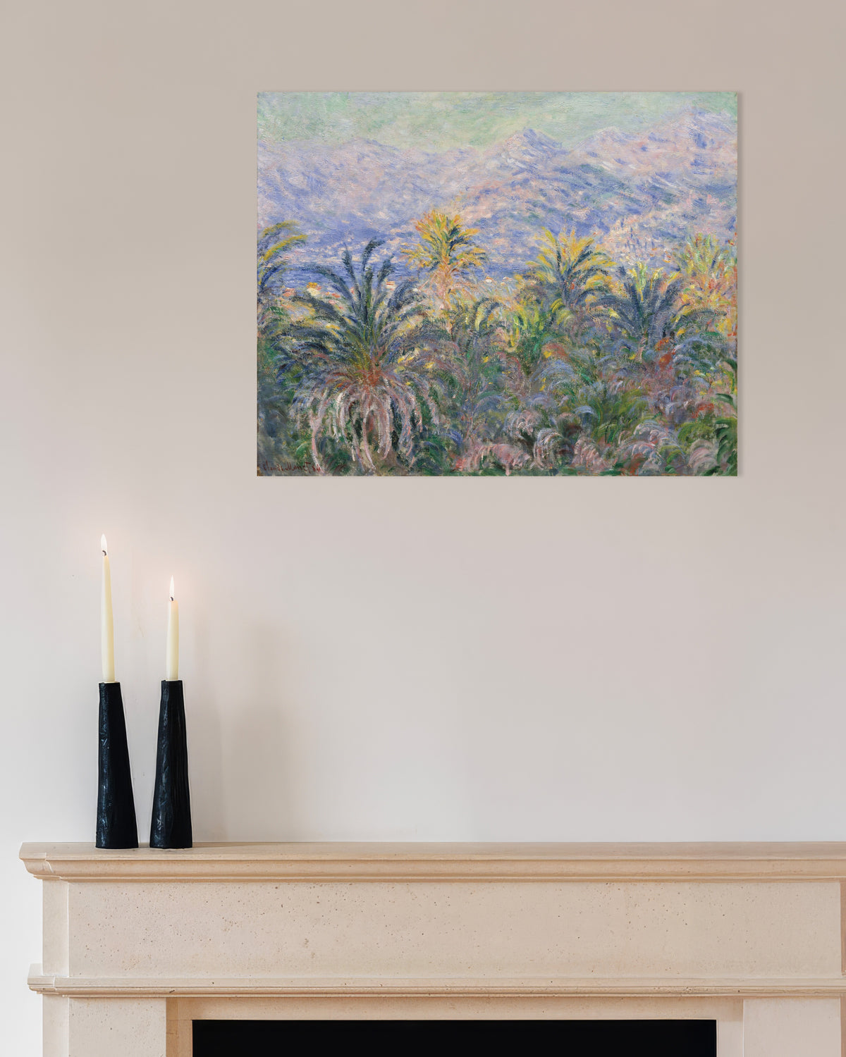 Claude Monet’n Palmuja Bordigherassa (1884) -juliste