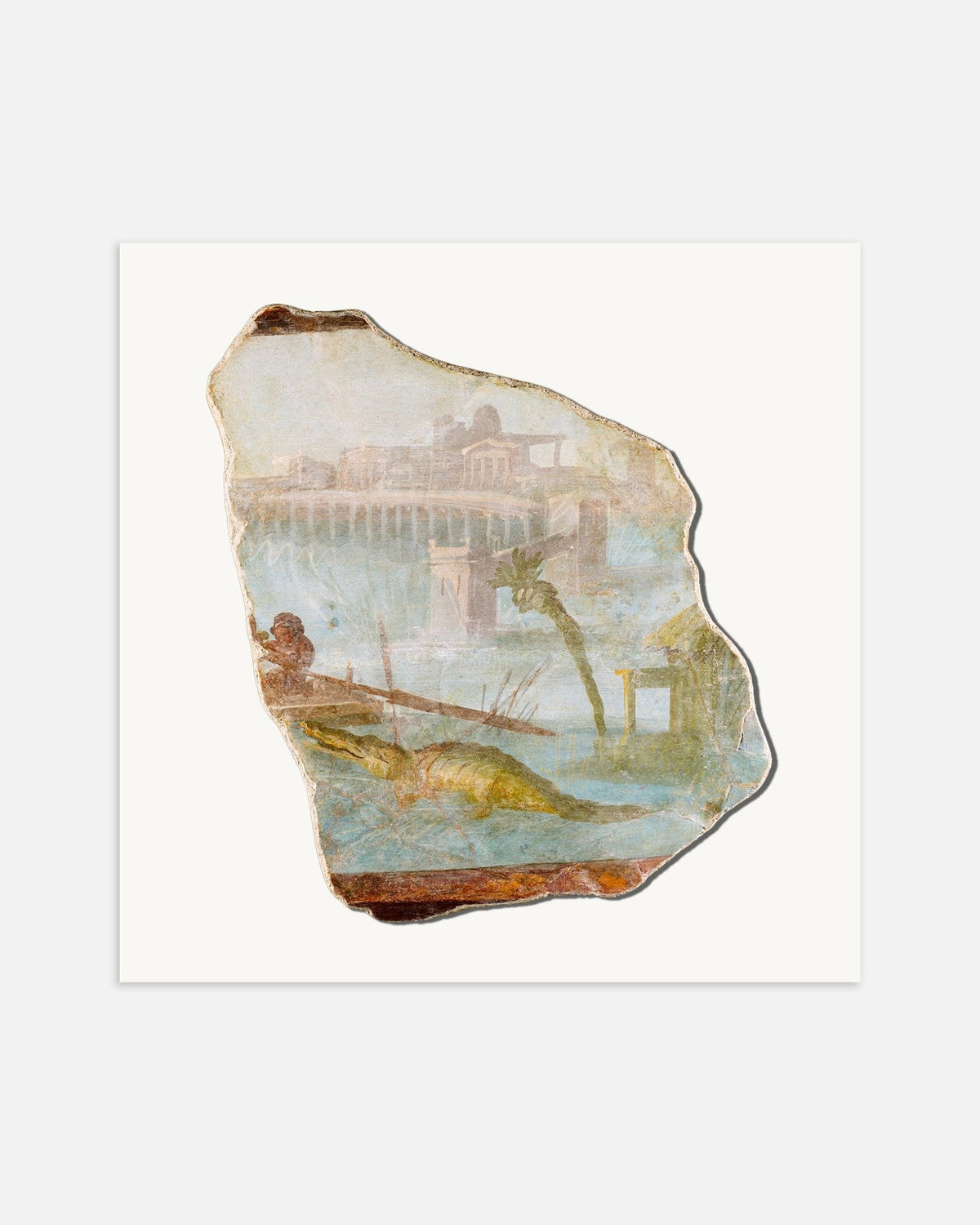 Juliste Pompejin Niilin maisema -freskofragmentista