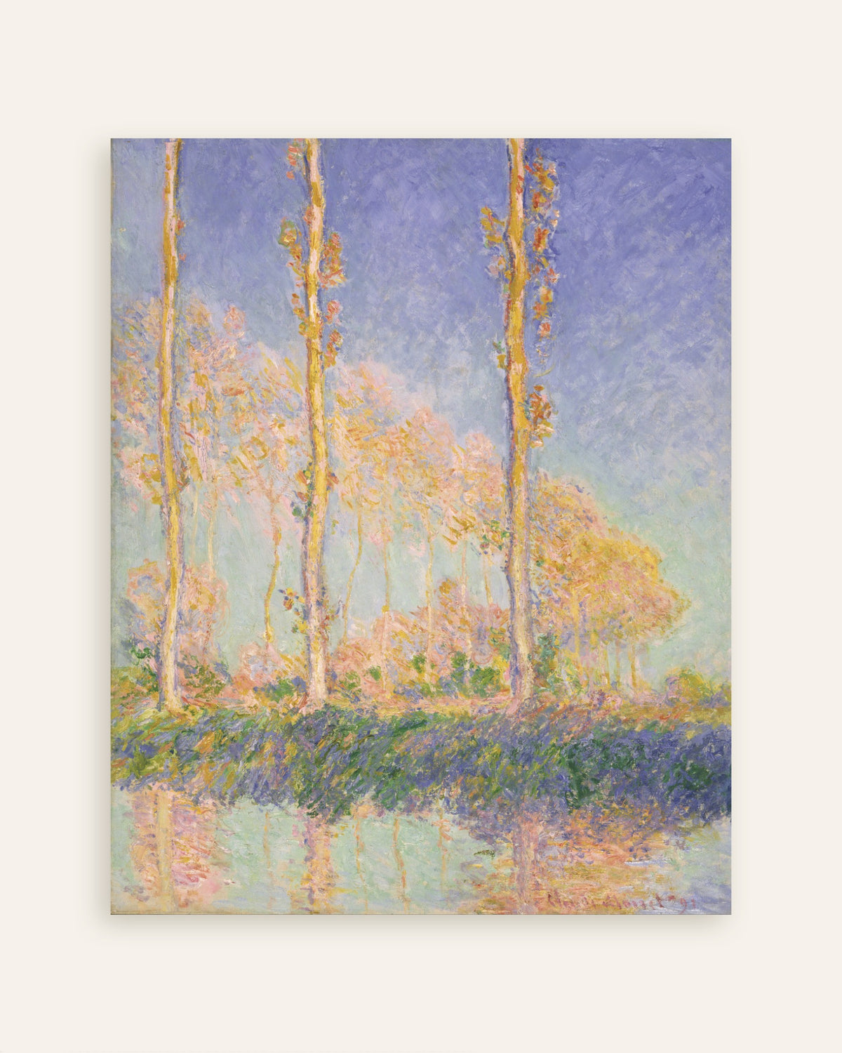 Claude Monet’n Poppelit (1891) -juliste, pienoiskuva