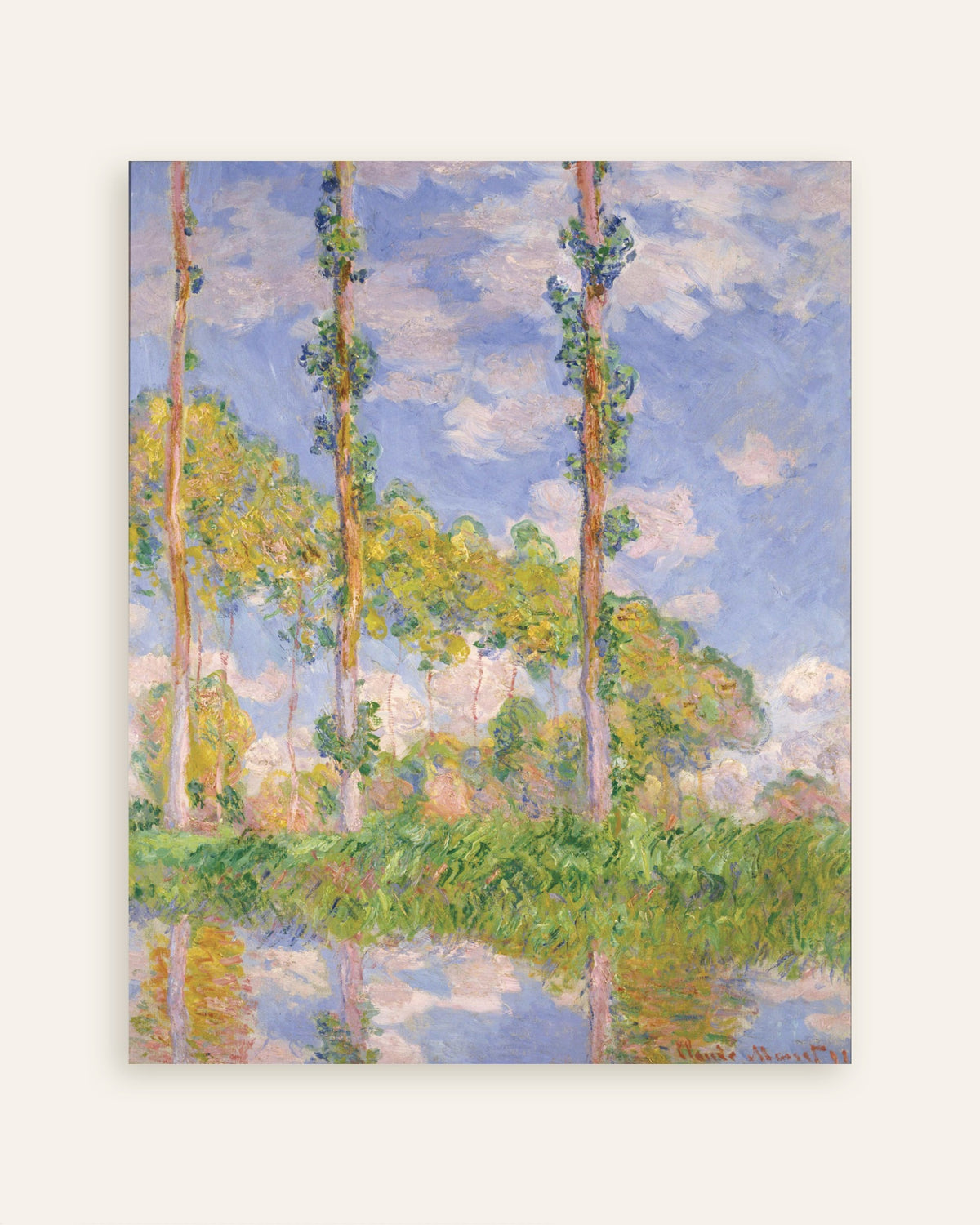 Claude Monet’n Poppelit auringossa (1891) -juliste, pienoiskuva