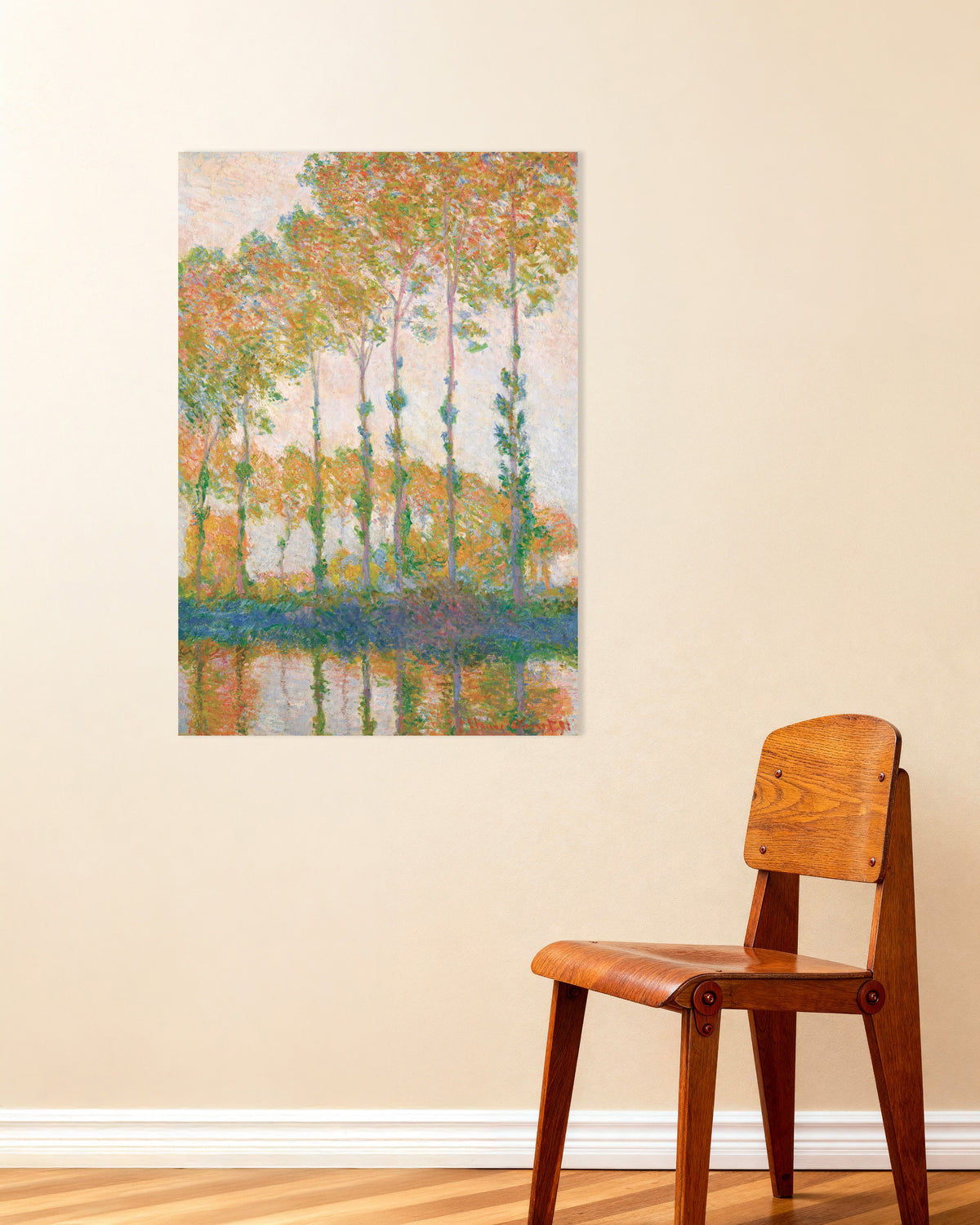 Claude Monet’n Poppeleita Epte-joen rannalla, syksy (1891) -juliste