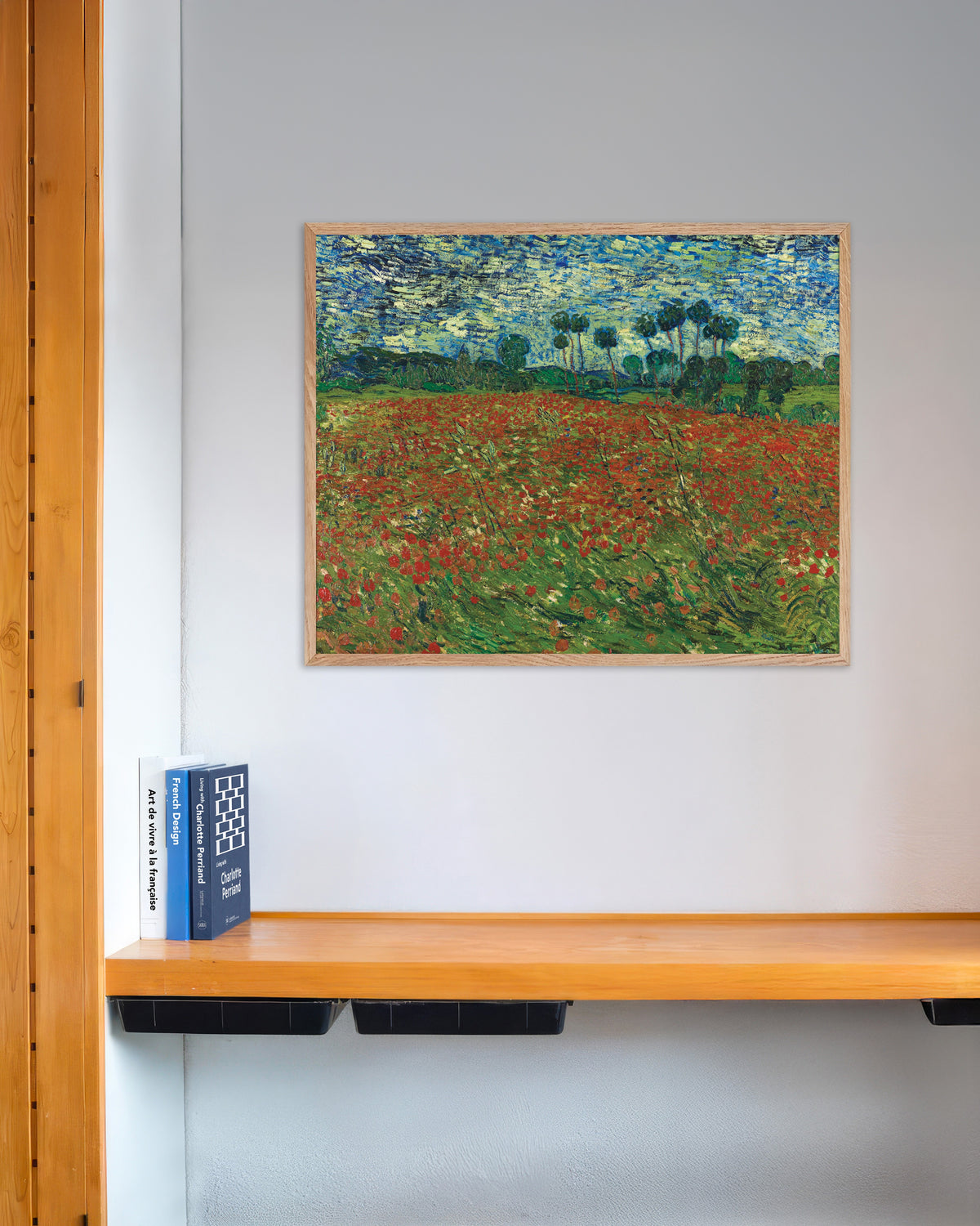 Juliste teoksesta Vincent van Goghin Unikkopelto (1890), luonnonvärisillä puukehyksillä