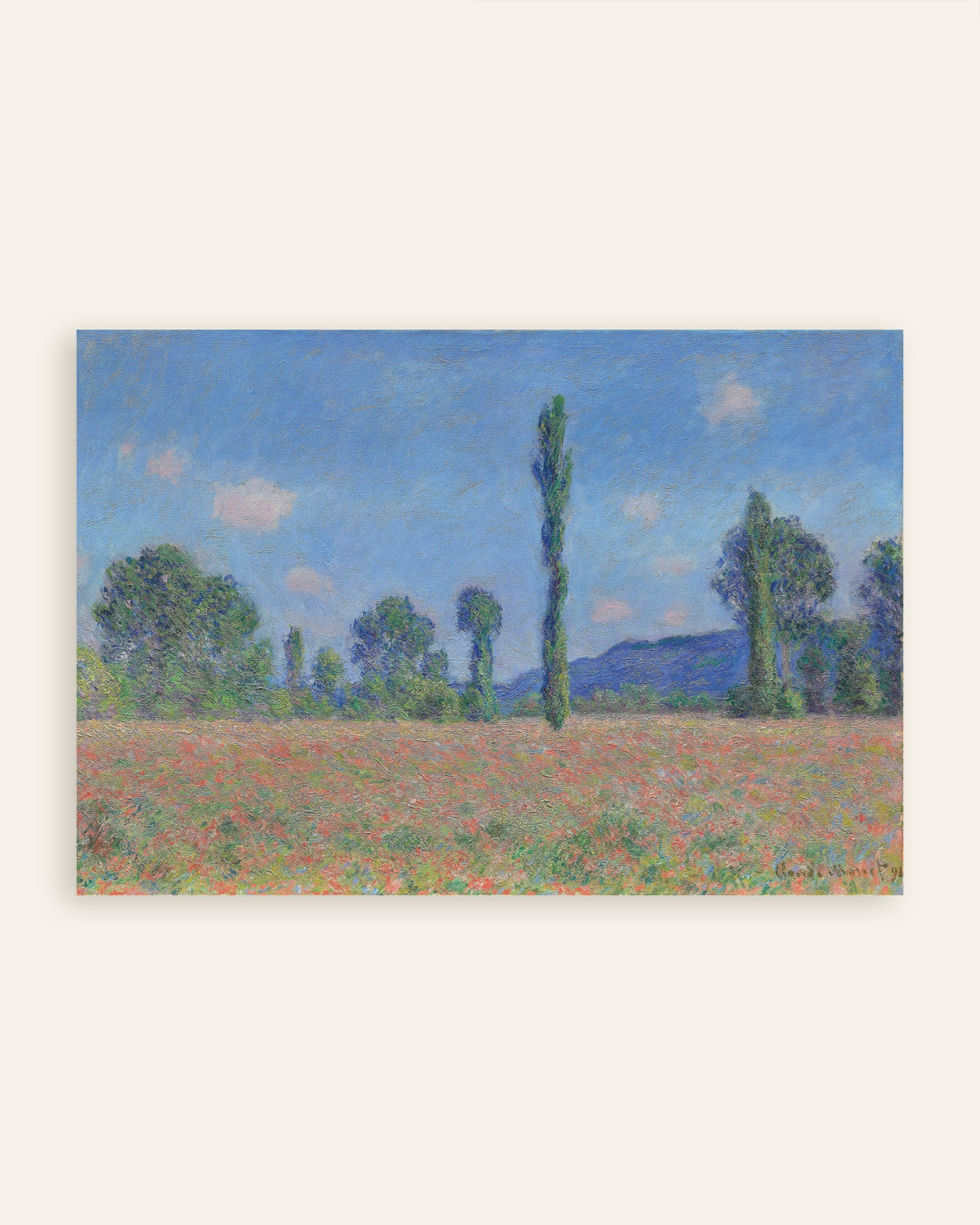 Claude Monet’n Unikkopelto, Giverny (1890) -juliste, pienoiskuva