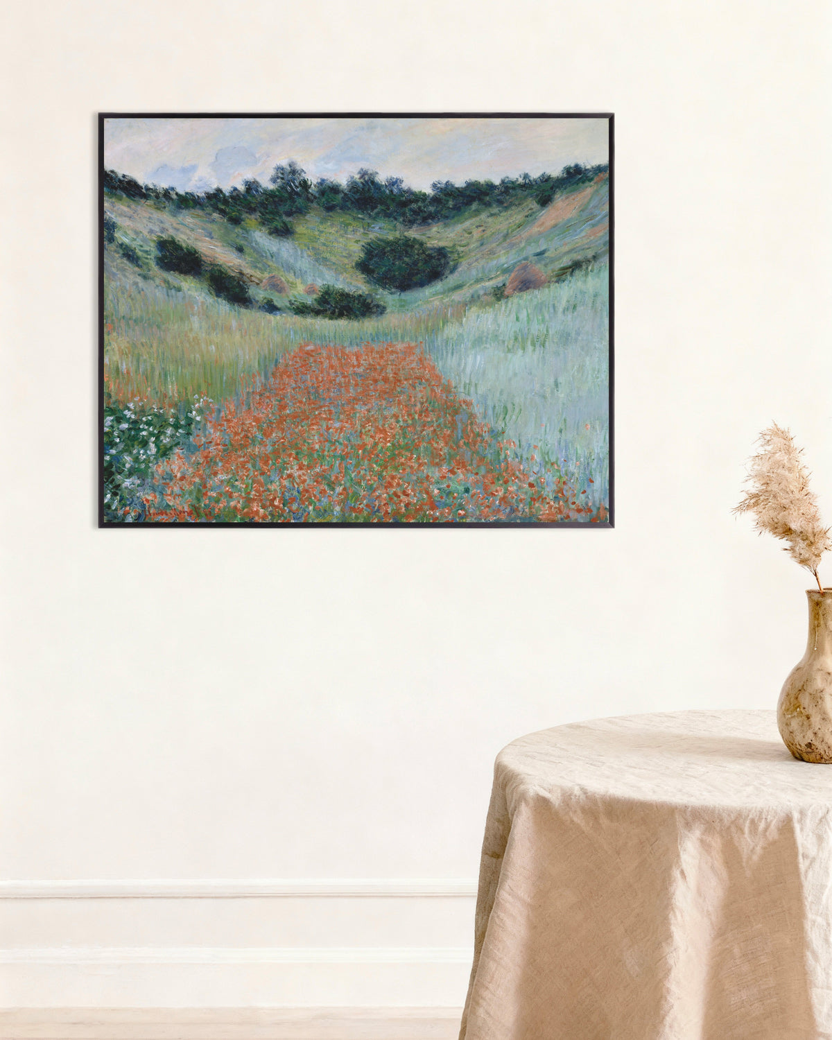 Claude Monet’n Unikkopelto notkossa Givernyn lähellä (1885) -juliste metallikehyksessä