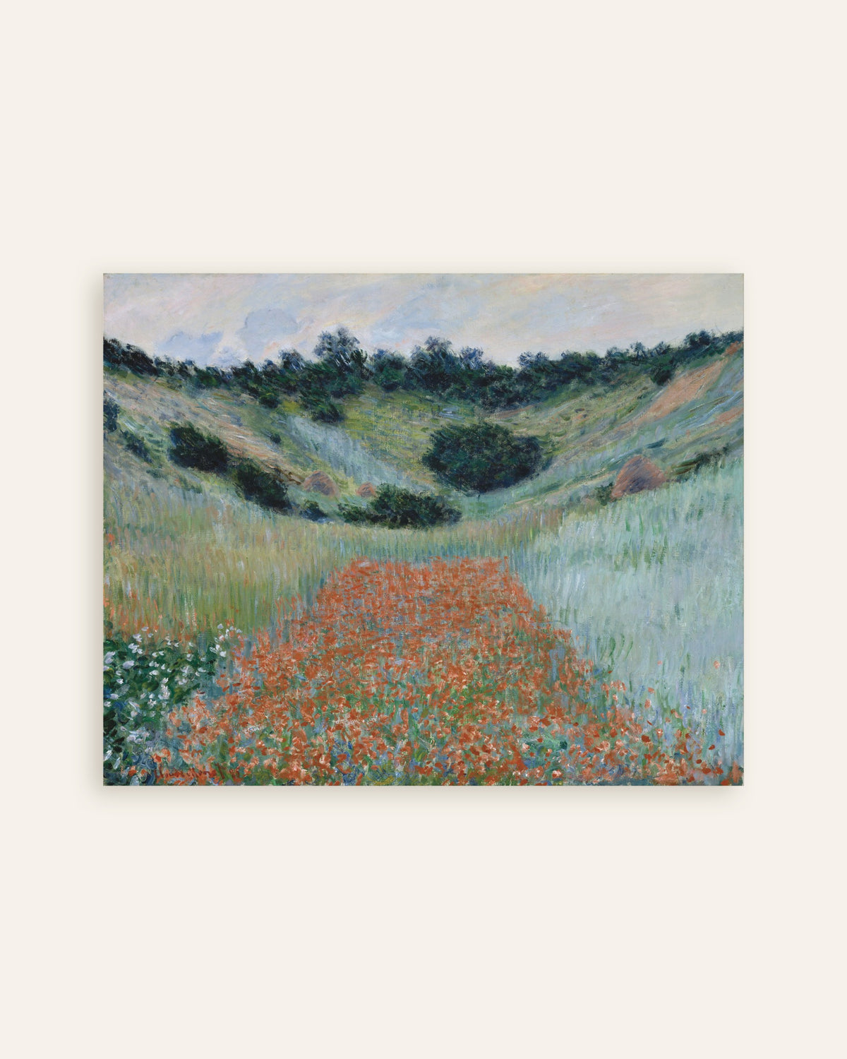 Claude Monet’n Unikkopelto notkossa Givernyn lähellä (1885) -juliste, pienoiskuva