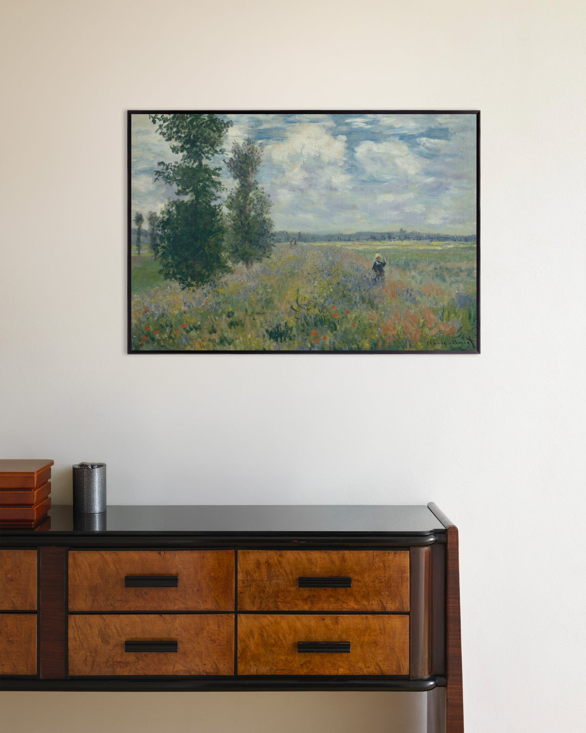 Claude Monet’n Unikkopeltoja Argenteuilin lähellä (1875) -juliste metallikehyksessä