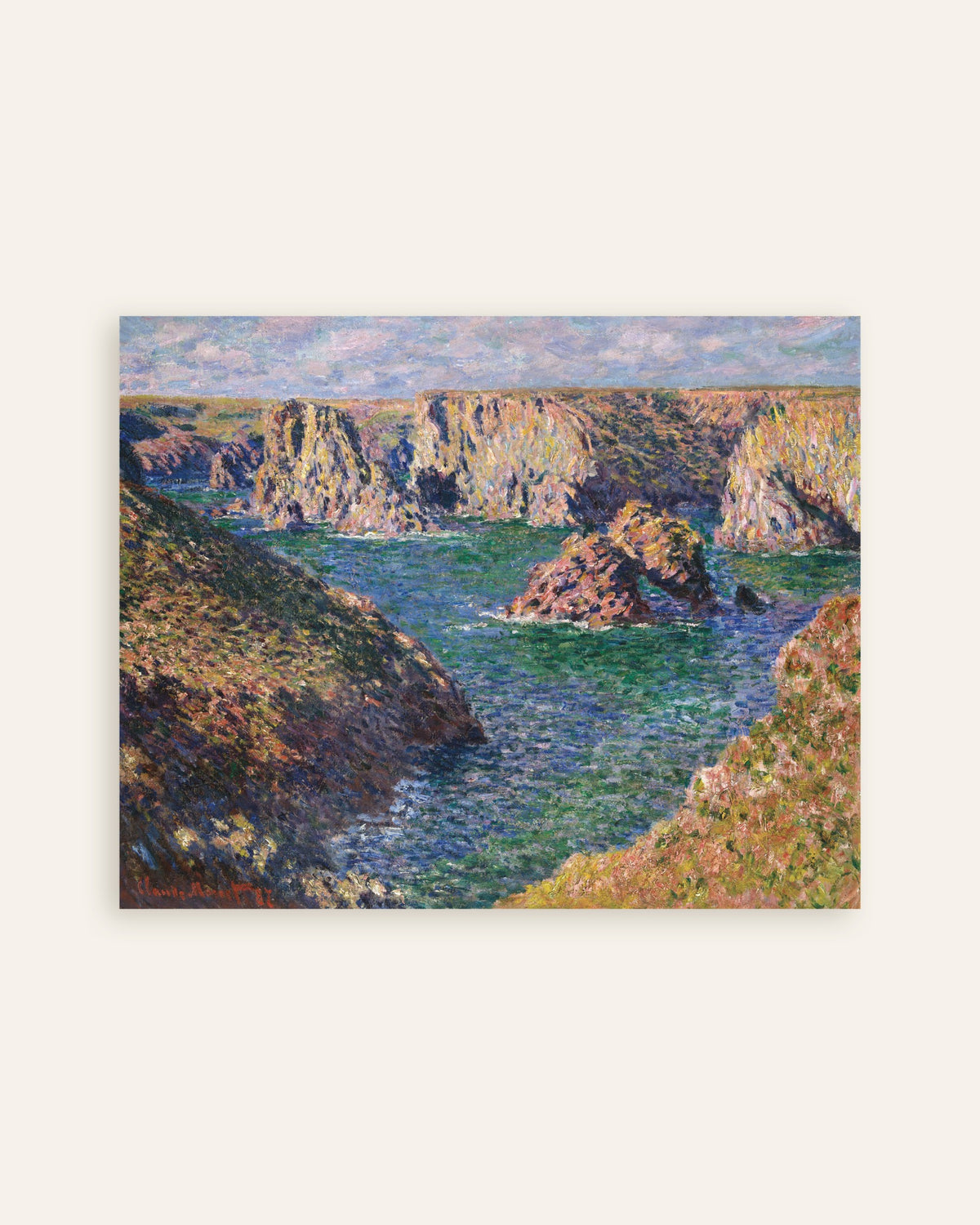 Claude Monet’n Port-Domois, Belle-Île (1887) -juliste, pienoiskuva