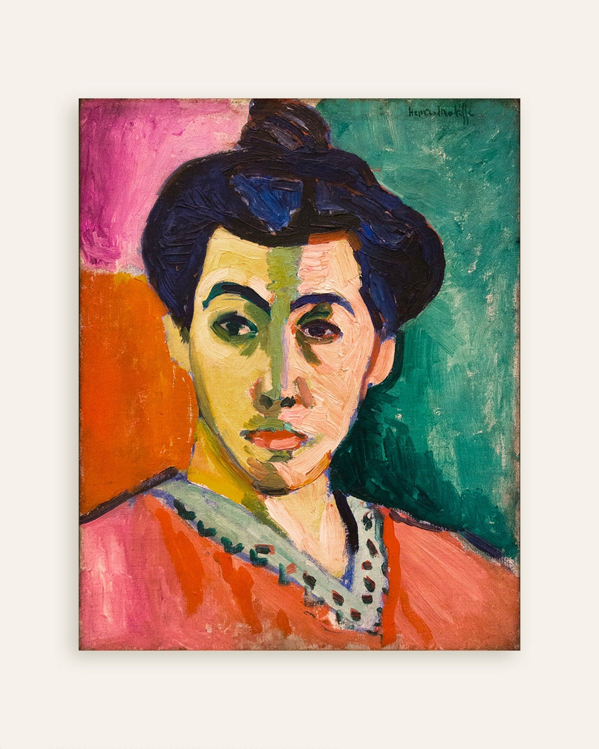 Juliste, Henri Matissen teos Madame Matisse -muotokuva (1905), pikkukuva