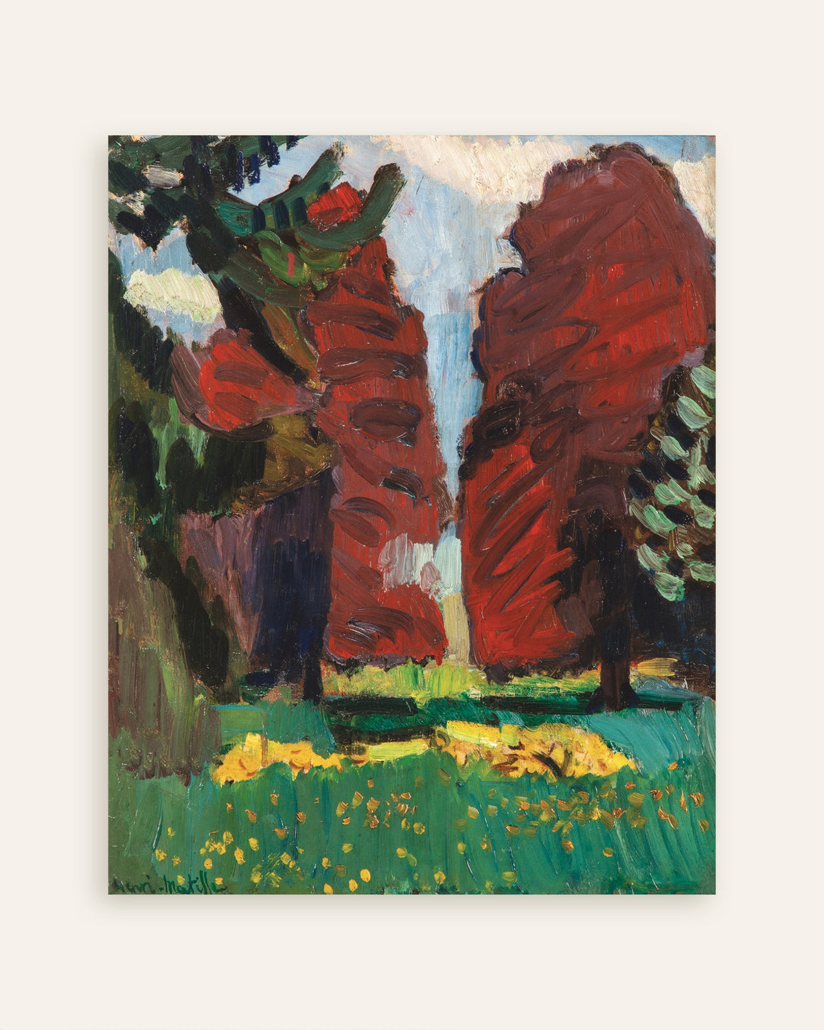 Henri Matisse, Purppurapyökit (1901) -juliste, pikkukuva