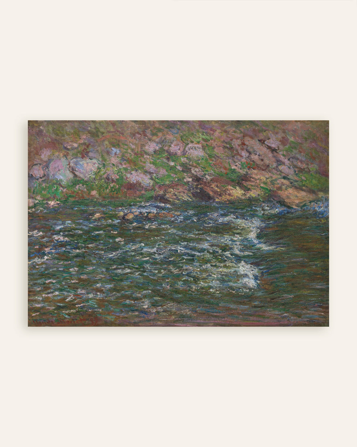 Claude Monet’n Kosket Petite Creusessa Fresselinesissä (1889) -juliste, pienoiskuva