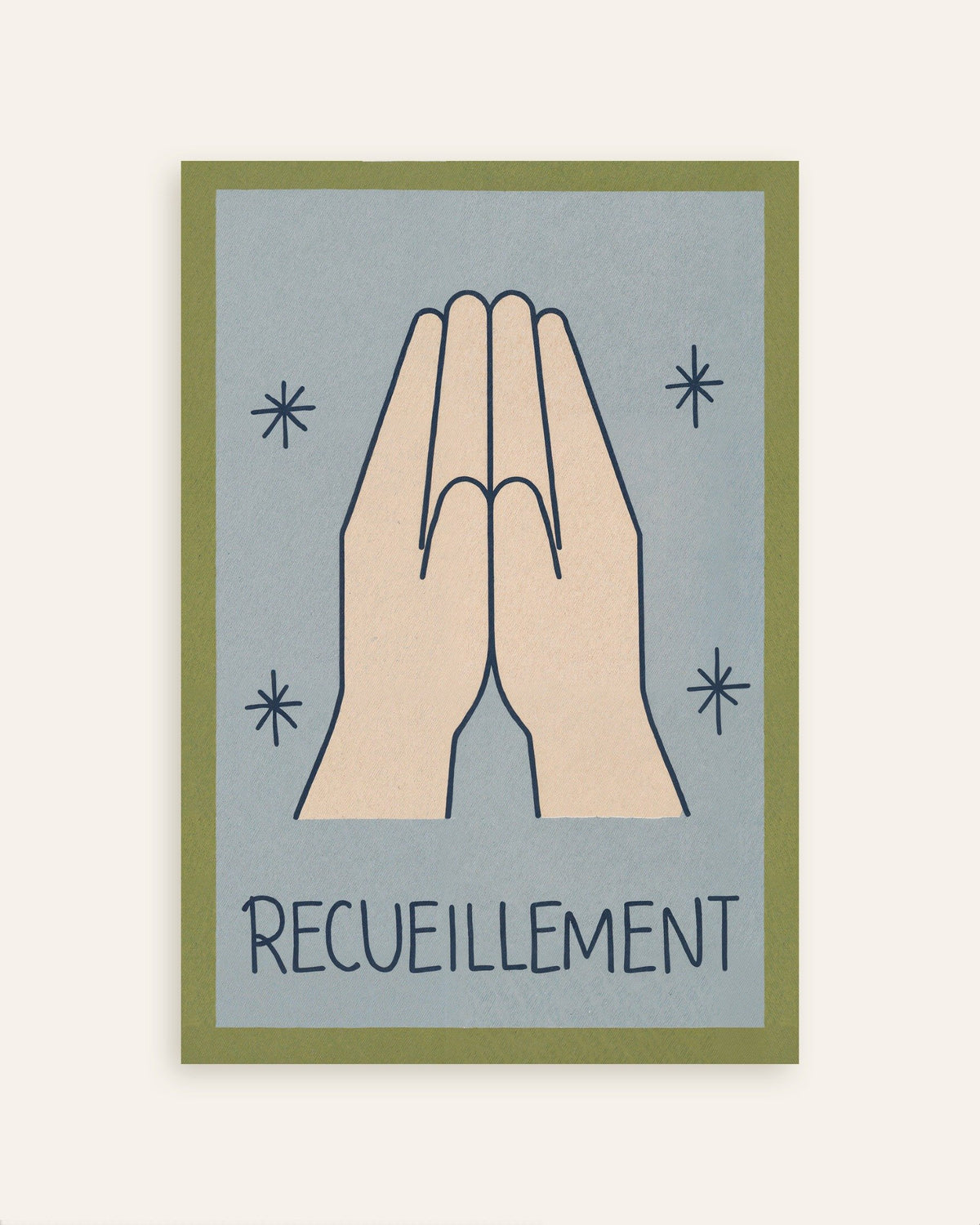 Recueillement – minimalistinen viivataidejuliste, pikkukuva