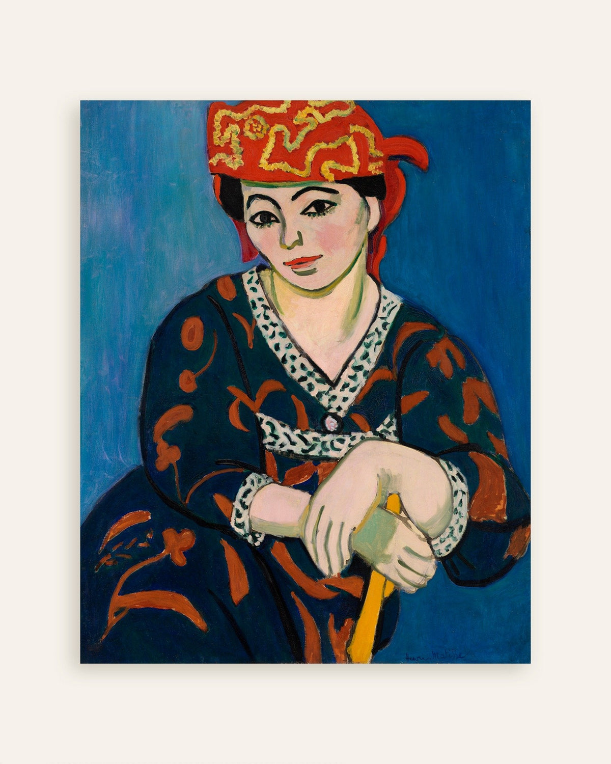 Henri Matissen punainen madras-päähine (1907), pikkukuva