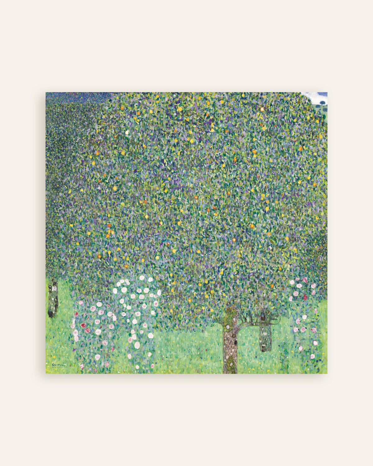 Gustav Klimtin Ruusupensaat puiden alla (1905) -juliste, pienoiskuva
