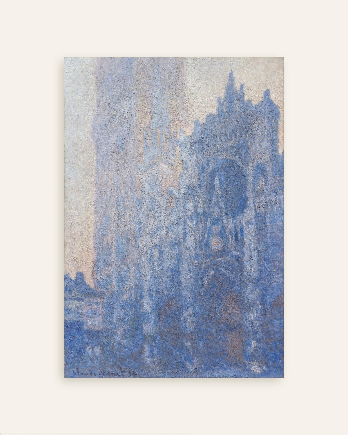 Claude Monet’n Rouenin katedraali, portaali ja Tour d'Albane, aamun valo (1894) -juliste, pienoiskuva