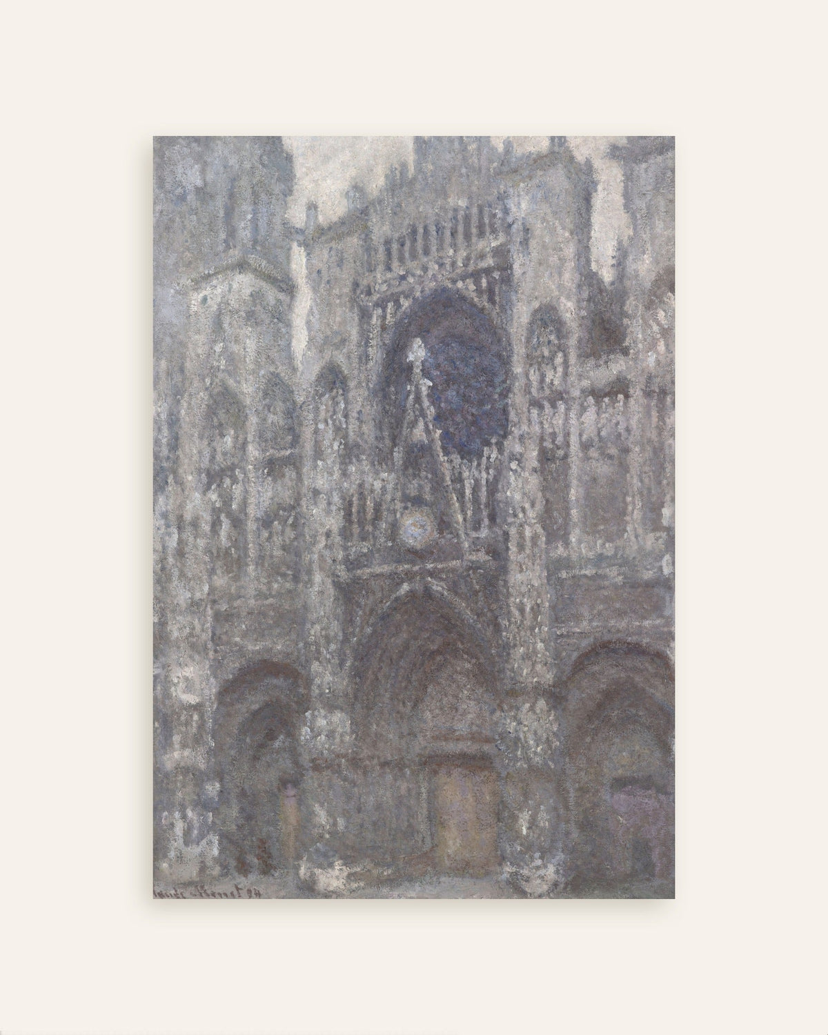 Claude Monet’n Rouenin katedraali, portaali harmaalla säällä (1892) -juliste, pienoiskuva