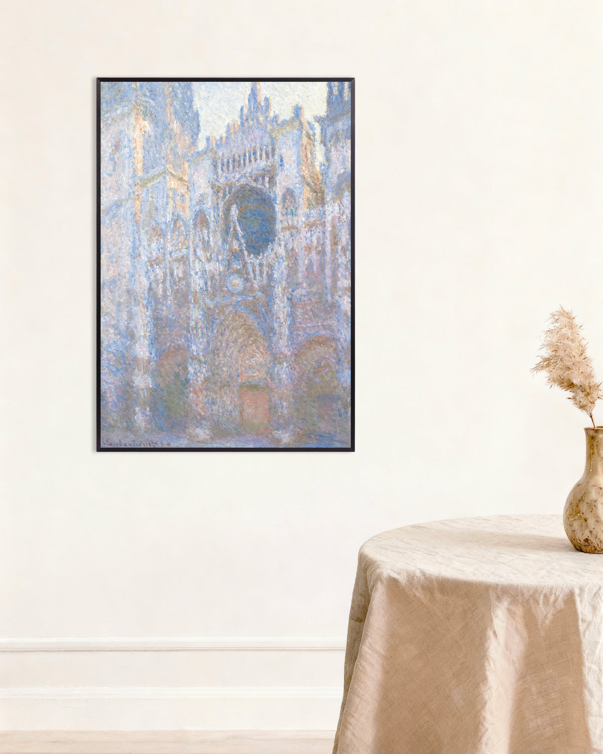Claude Monet’n Rouenin katedraali, länsijulkisivu (1894) -juliste metallikehyksessä