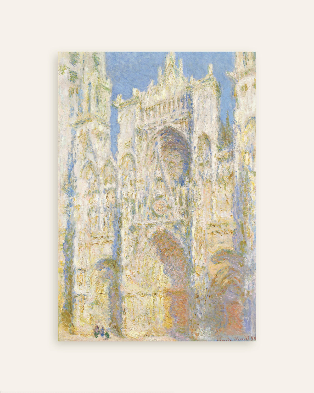Claude Monet’n Rouenin katedraali, länsijulkisivu auringossa (1894) -juliste, pienoiskuva