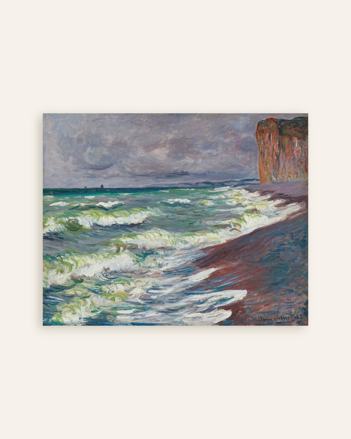 Claude Monet’n Kuohuva meri Pourvillessa (1882) -juliste, pienoiskuva