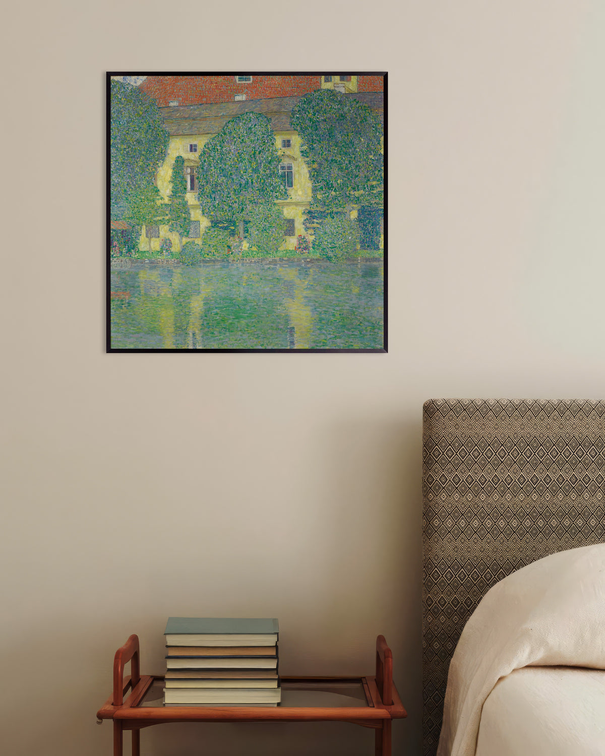 Juliste teoksesta Schloss Kammer Atterseellä III (1910), Gustav Klimt, metallikehyksissä
